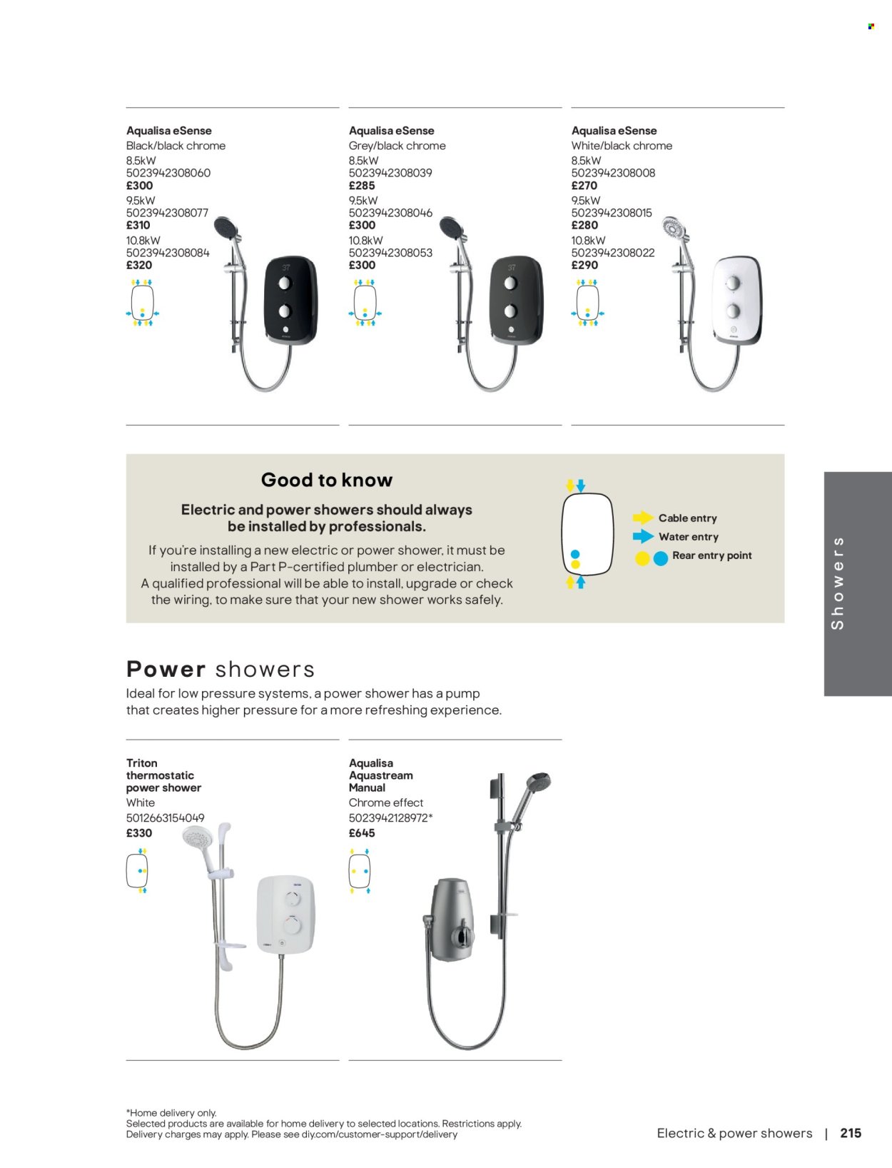 B&Q offer - Bathroom collections