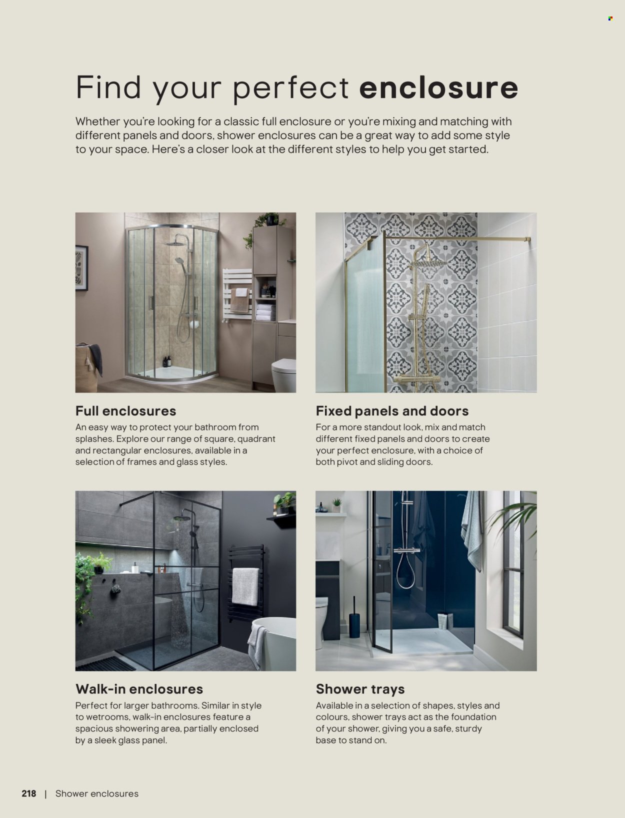 B&Q offer - Bathroom collections