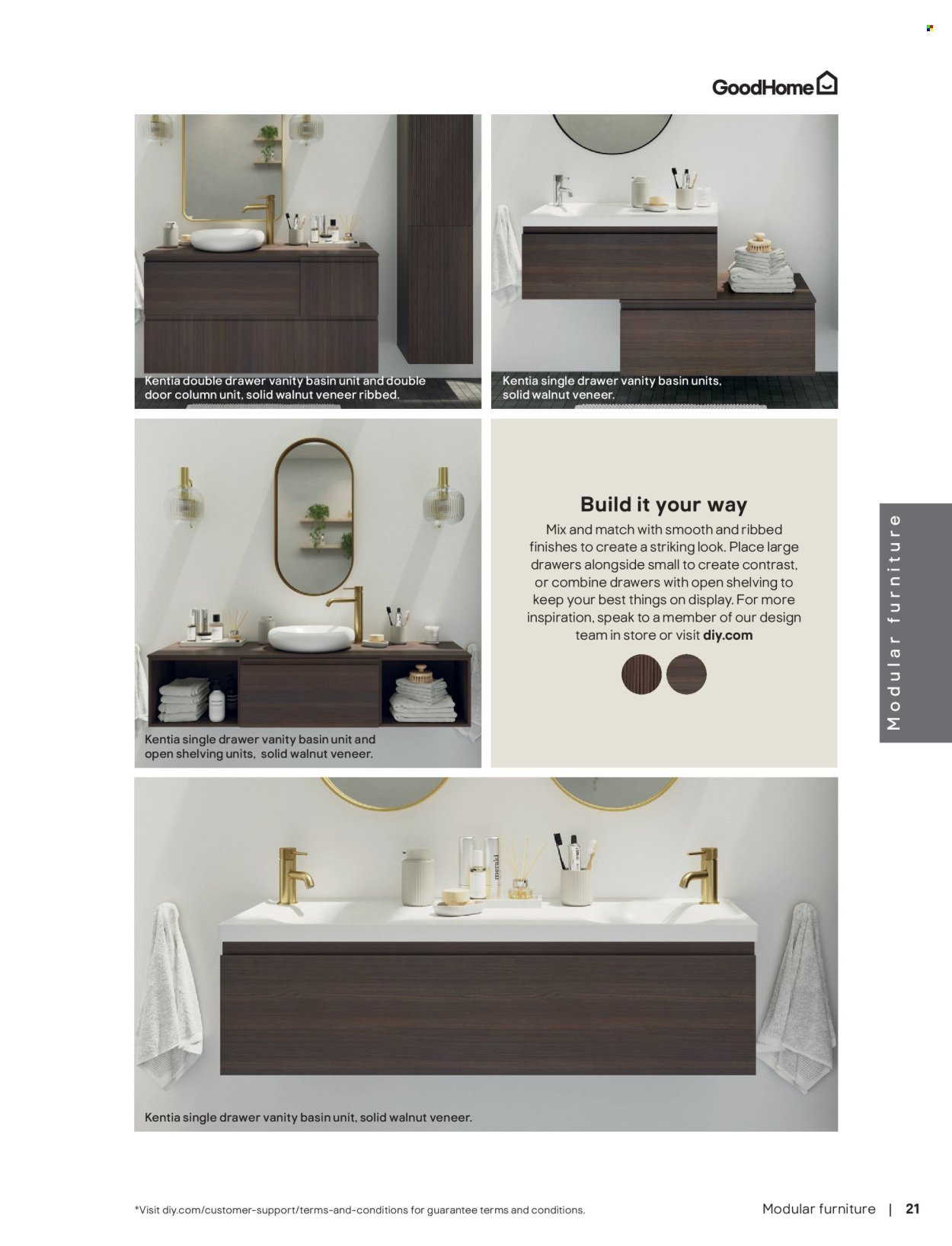 B&Q offer - Bathroom collections