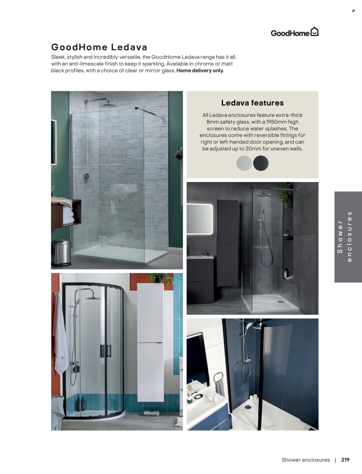 B&Q offer - Bathroom collections
