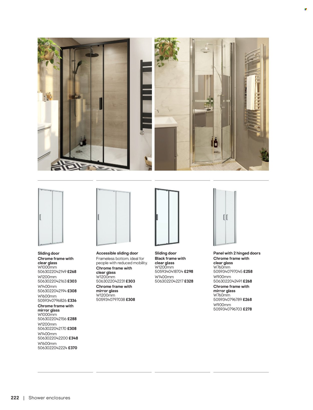 B&Q offer - Bathroom collections