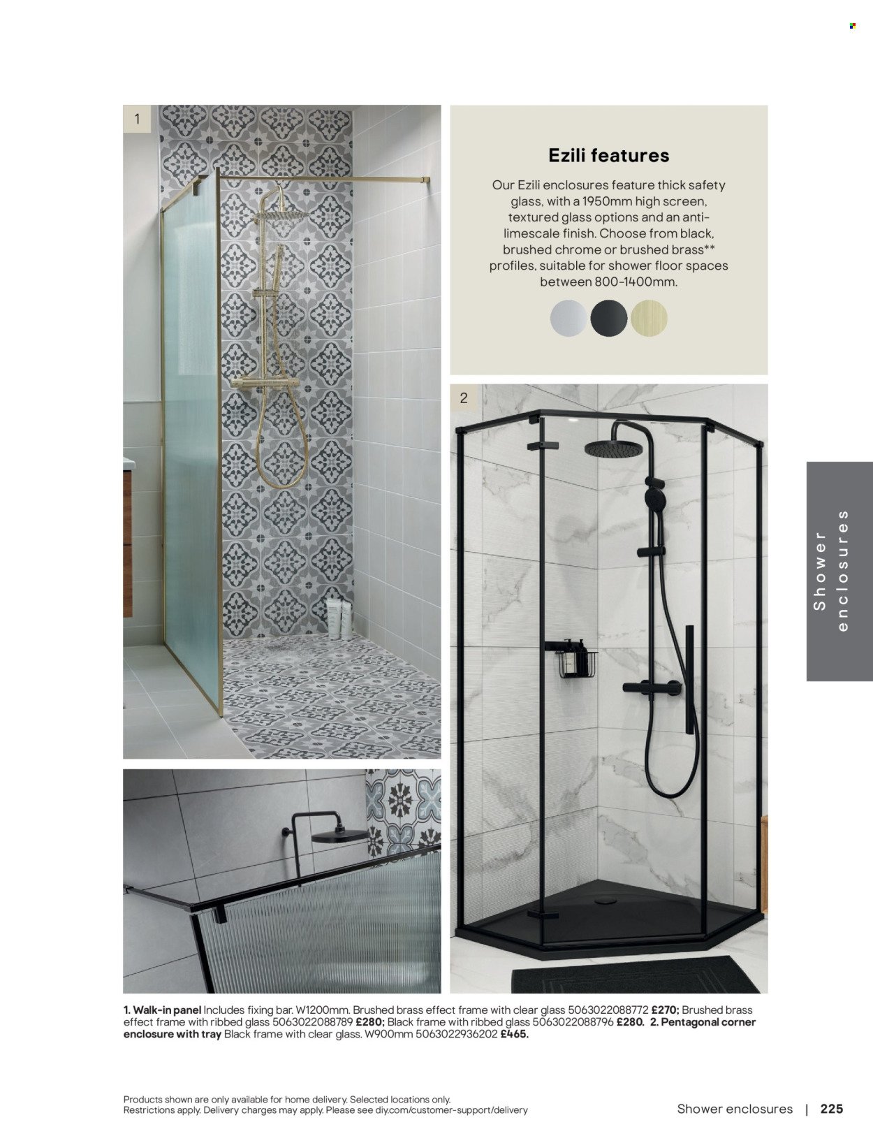 B&Q offer - Bathroom collections