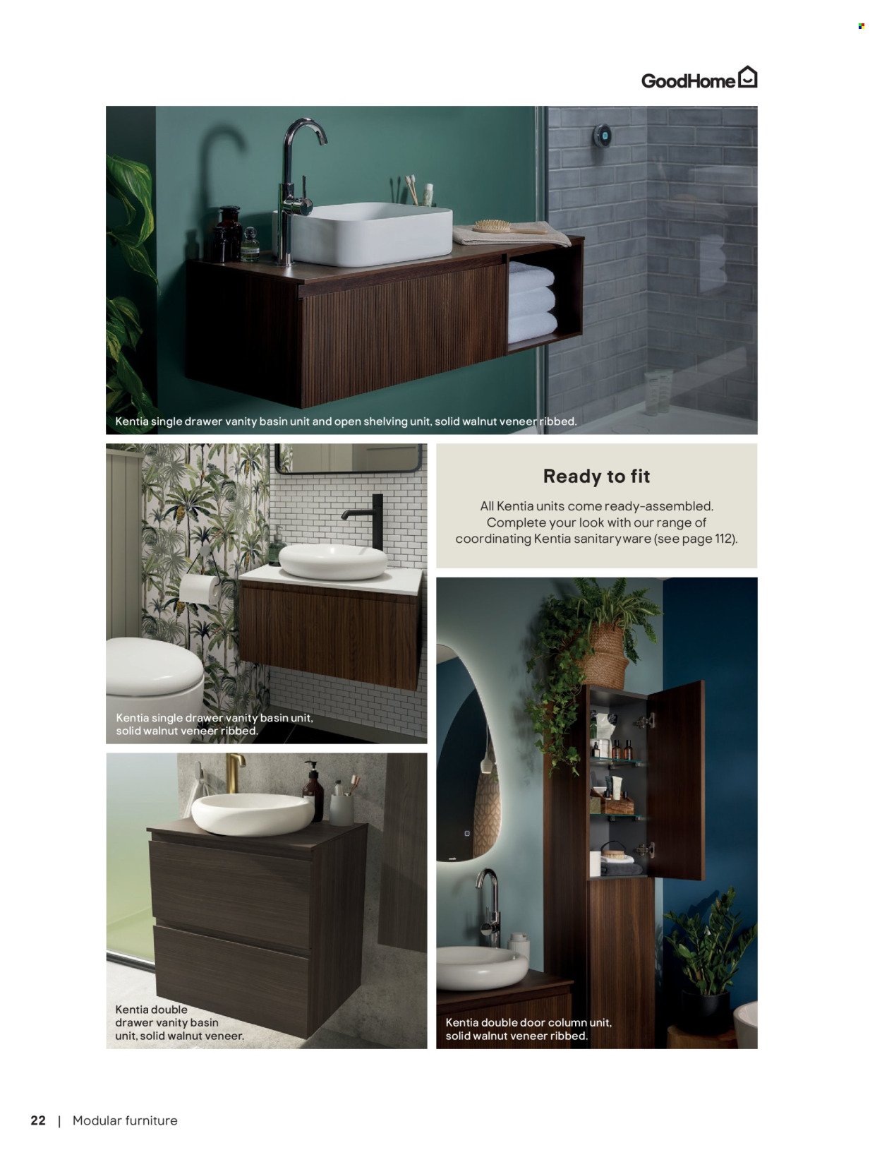 B&Q offer - Bathroom collections