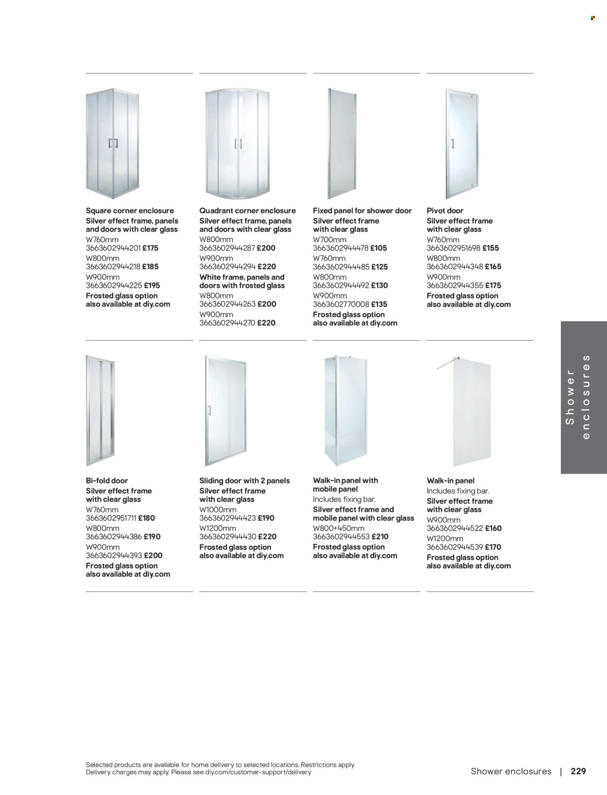 B&Q offer - Bathroom collections