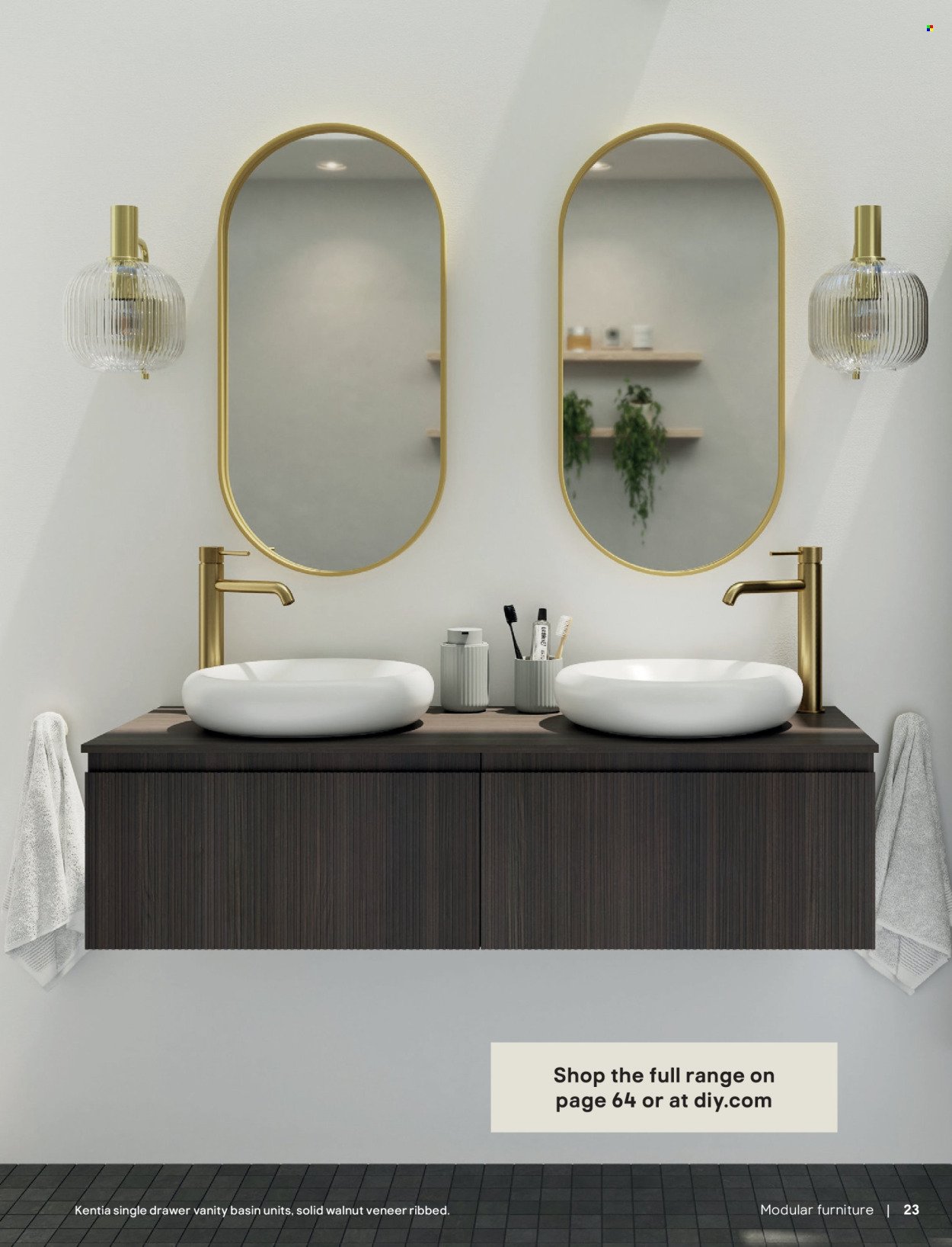 B&Q offer - Bathroom collections
