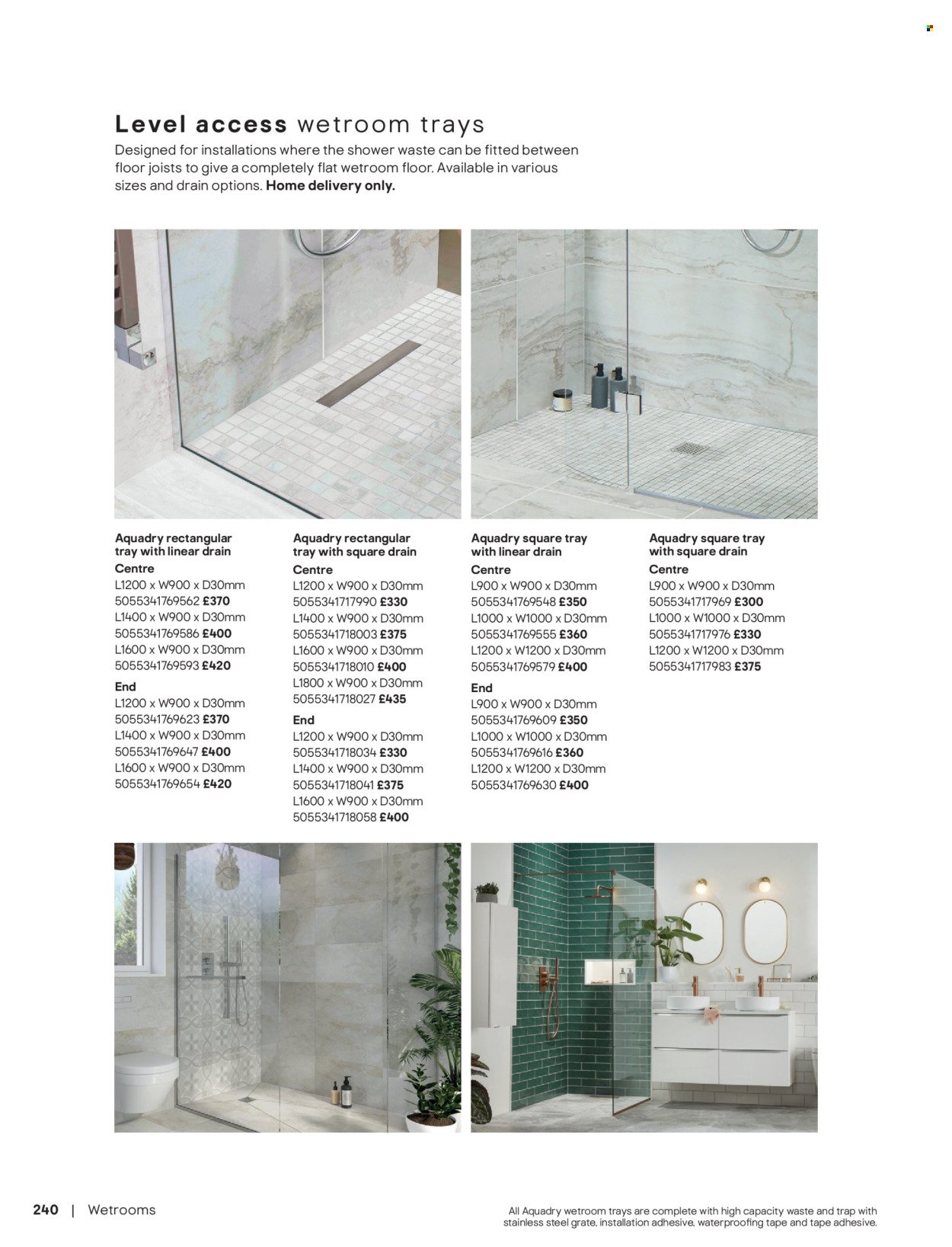 B&Q offer - Bathroom collections