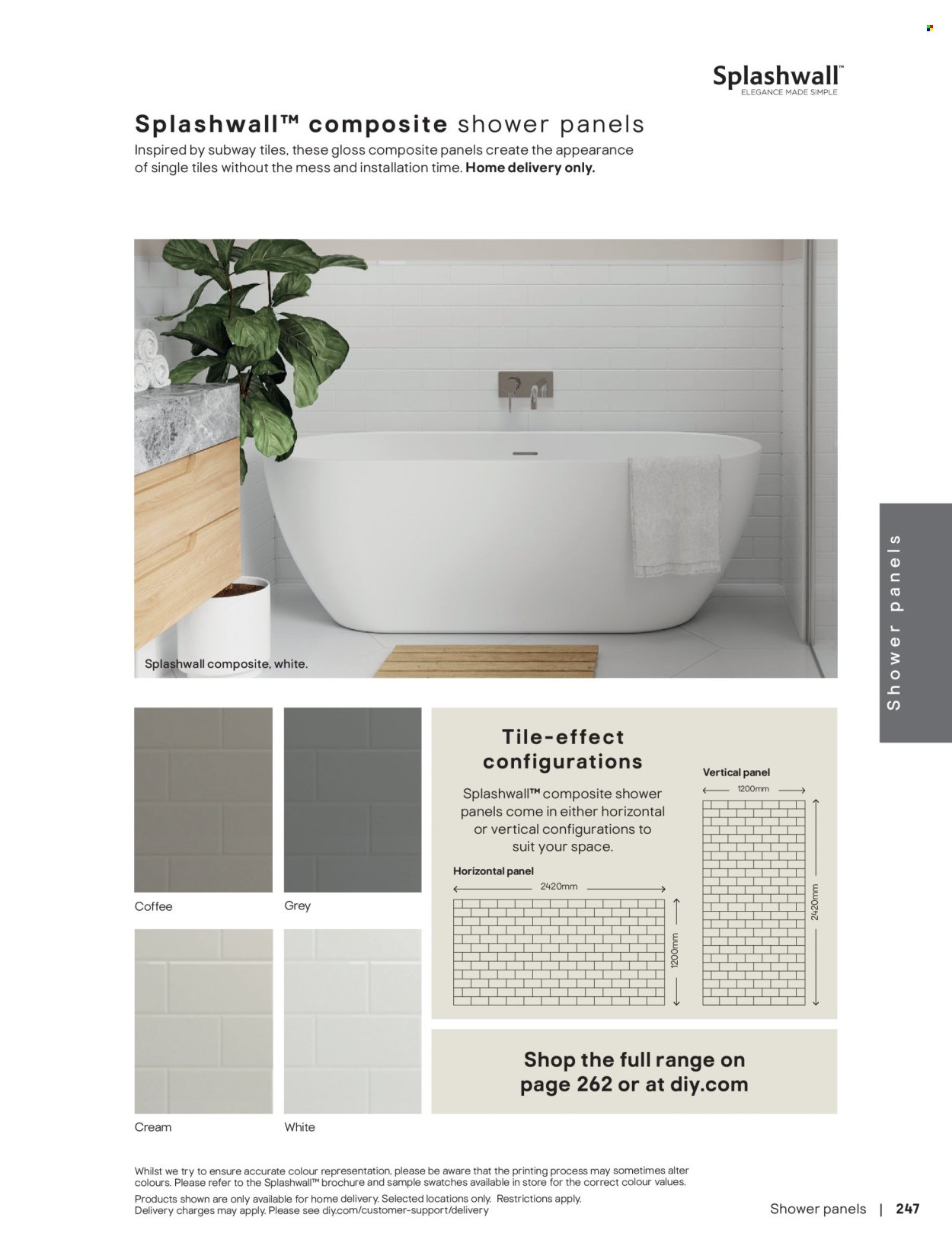 B&Q offer - Bathroom collections