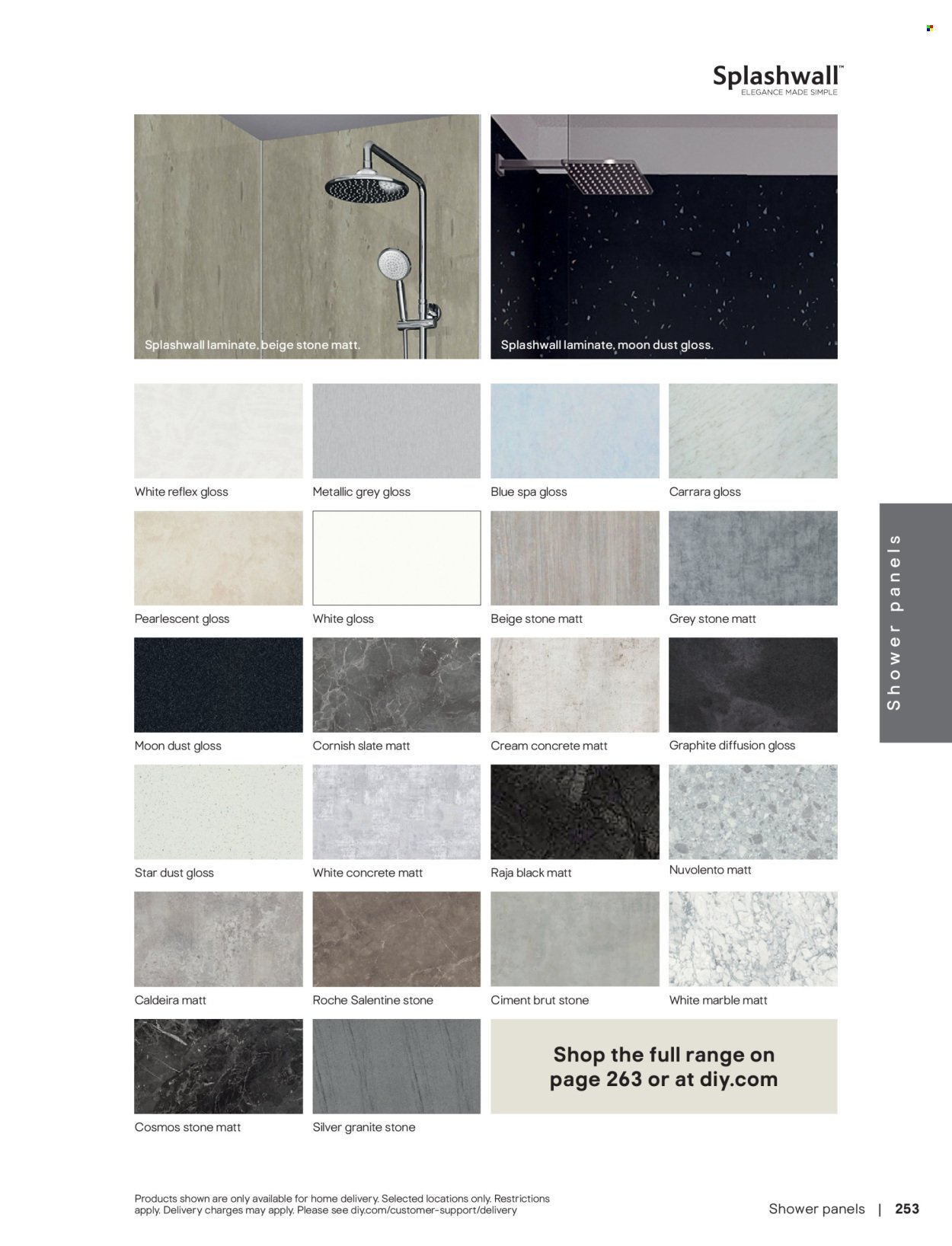B&Q offer - Bathroom collections