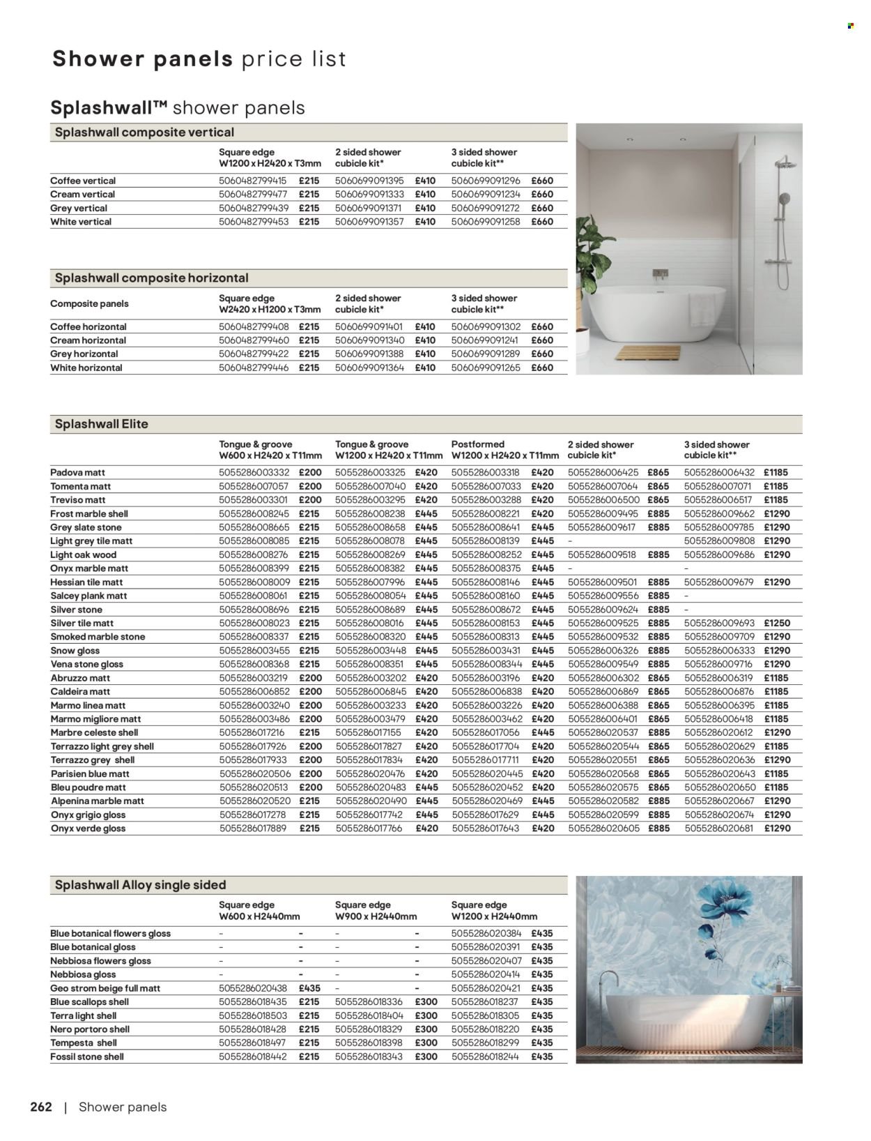 B&Q offer - Bathroom collections