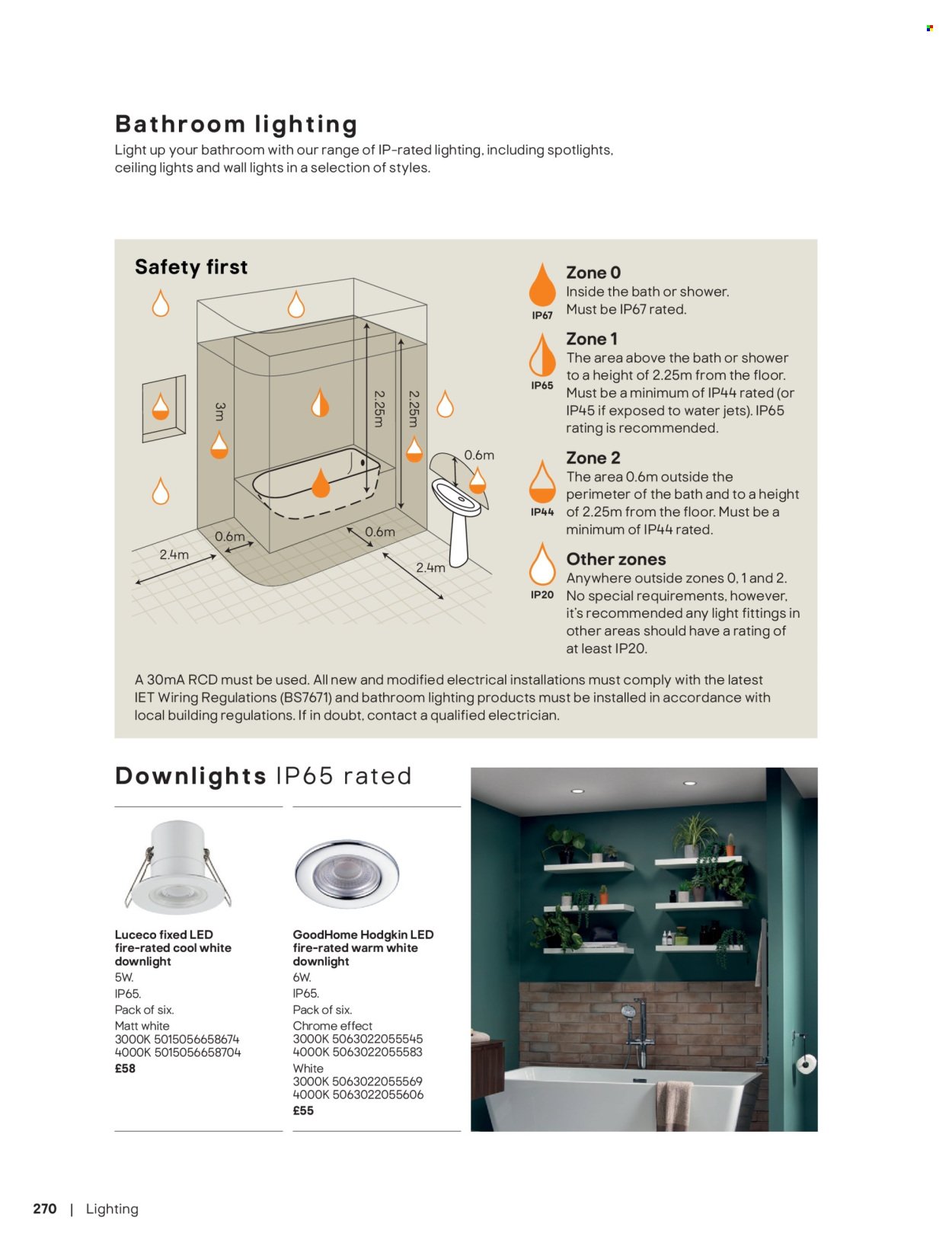 B&Q offer - Bathroom collections
