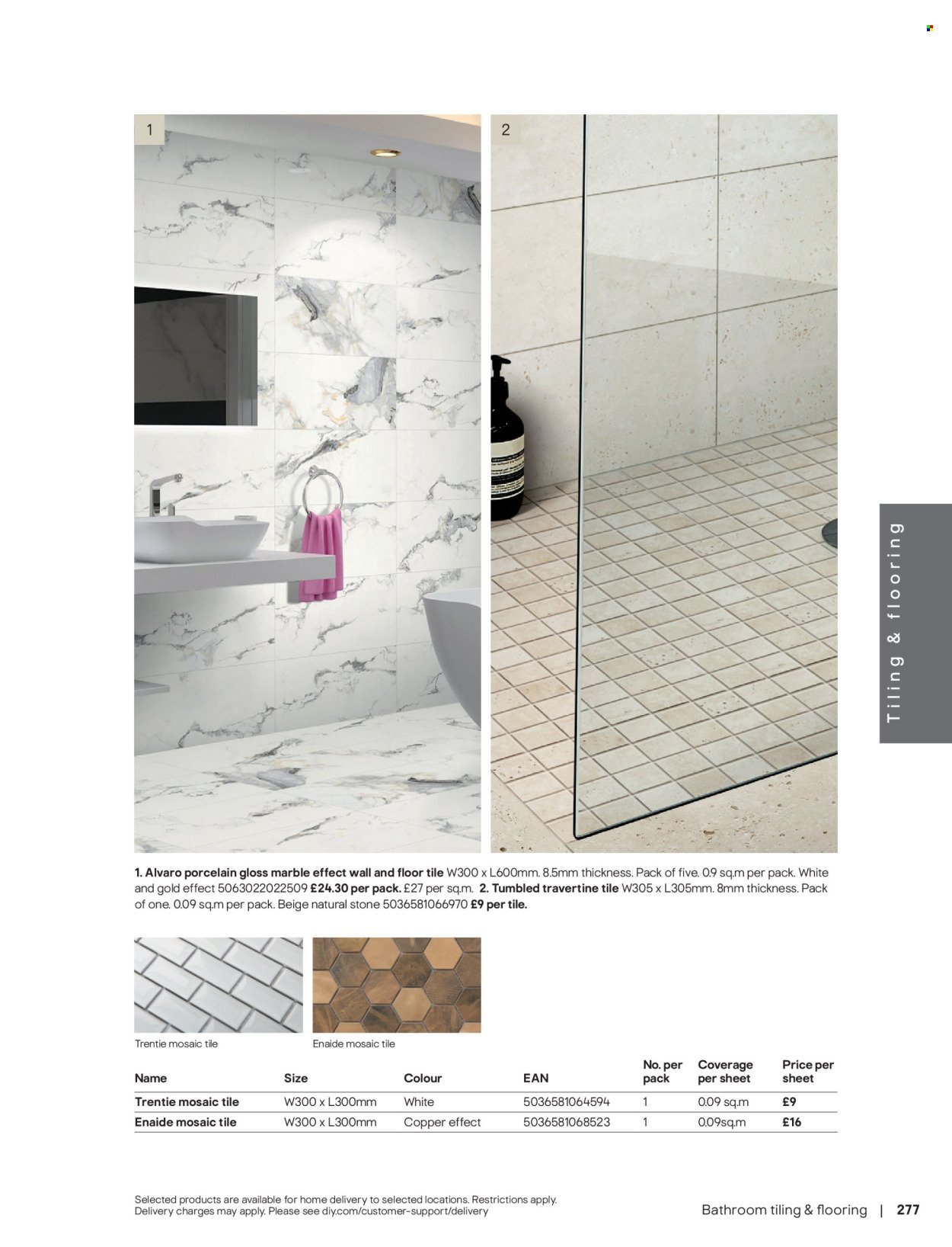 B&Q offer - Bathroom collections
