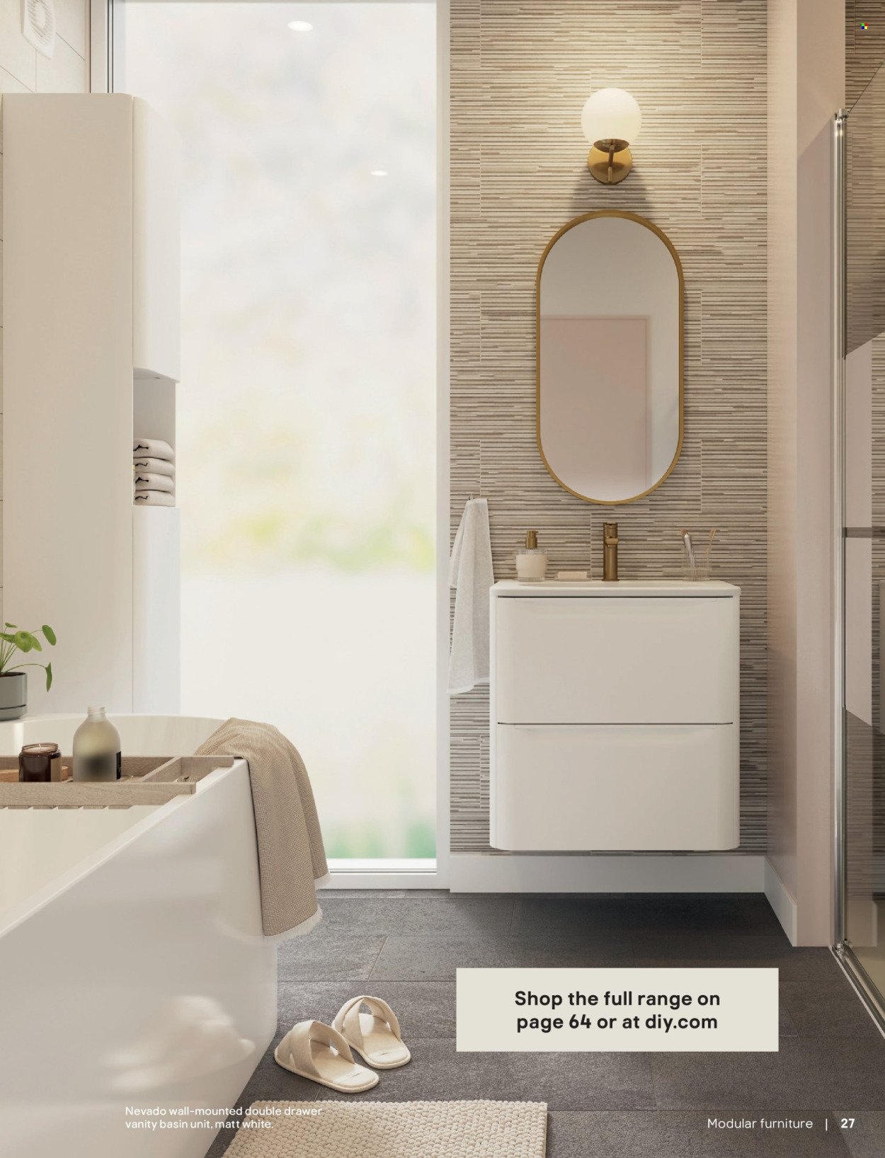 B&Q offer - Bathroom collections