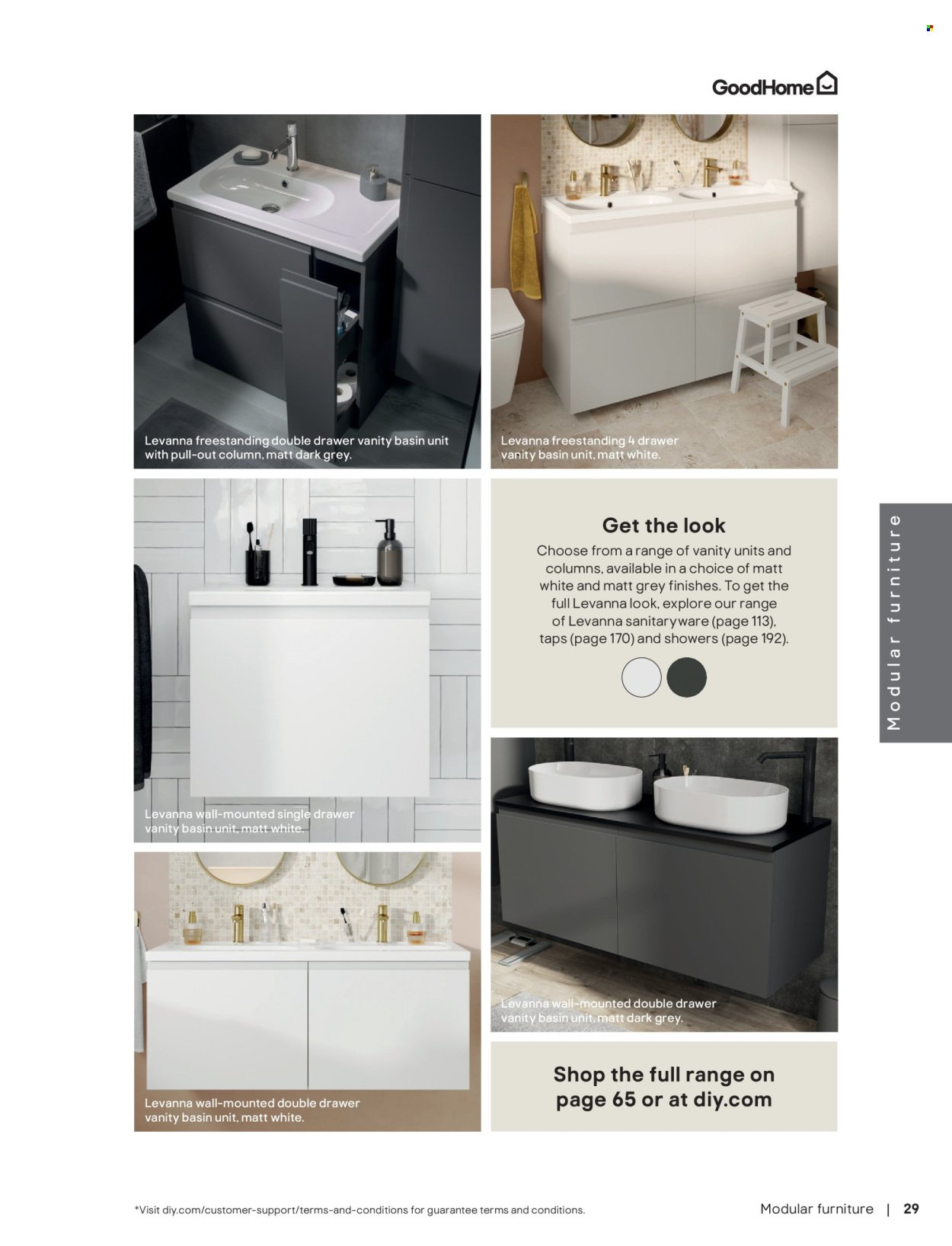 B&Q offer - Bathroom collections