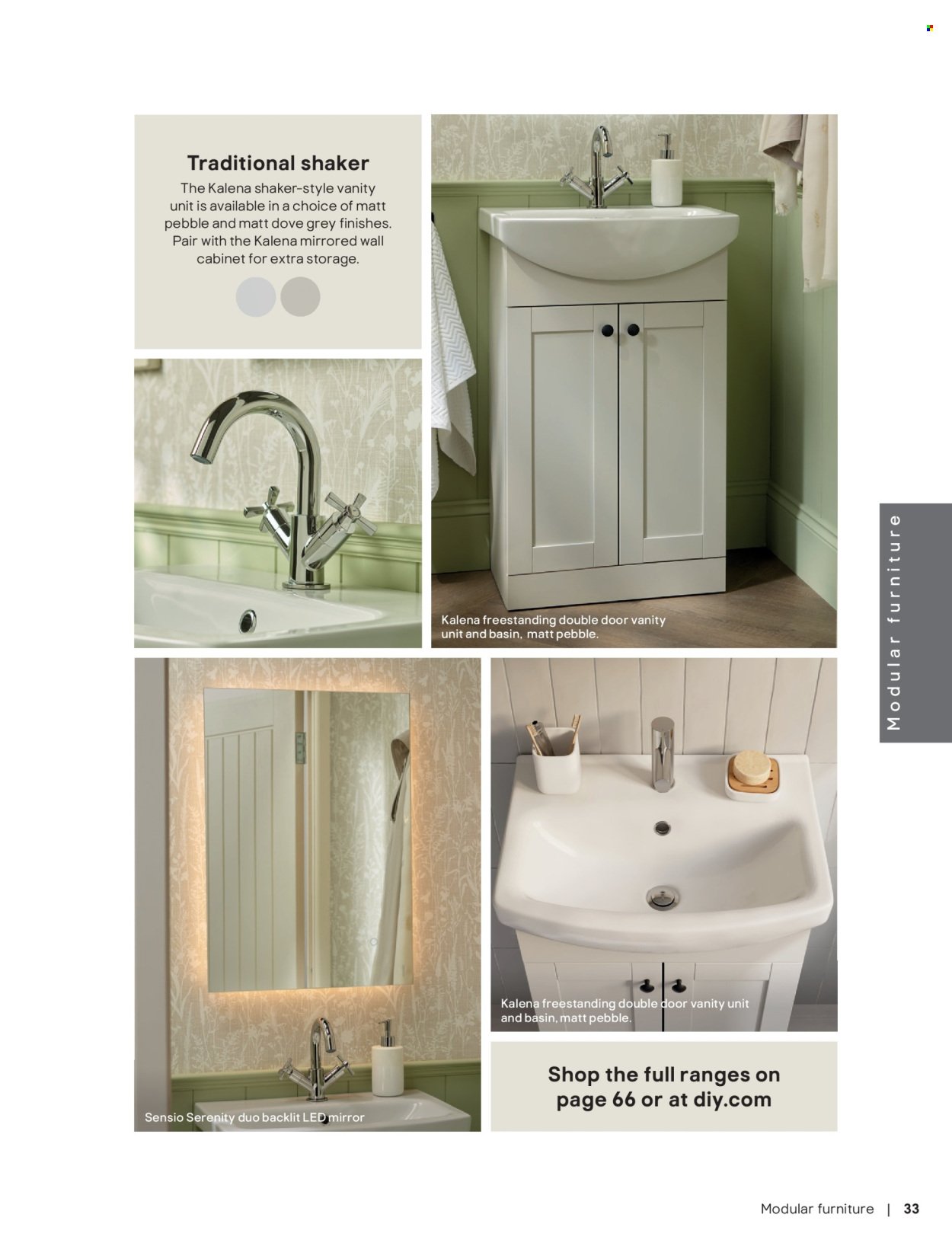 B&Q offer - Bathroom collections