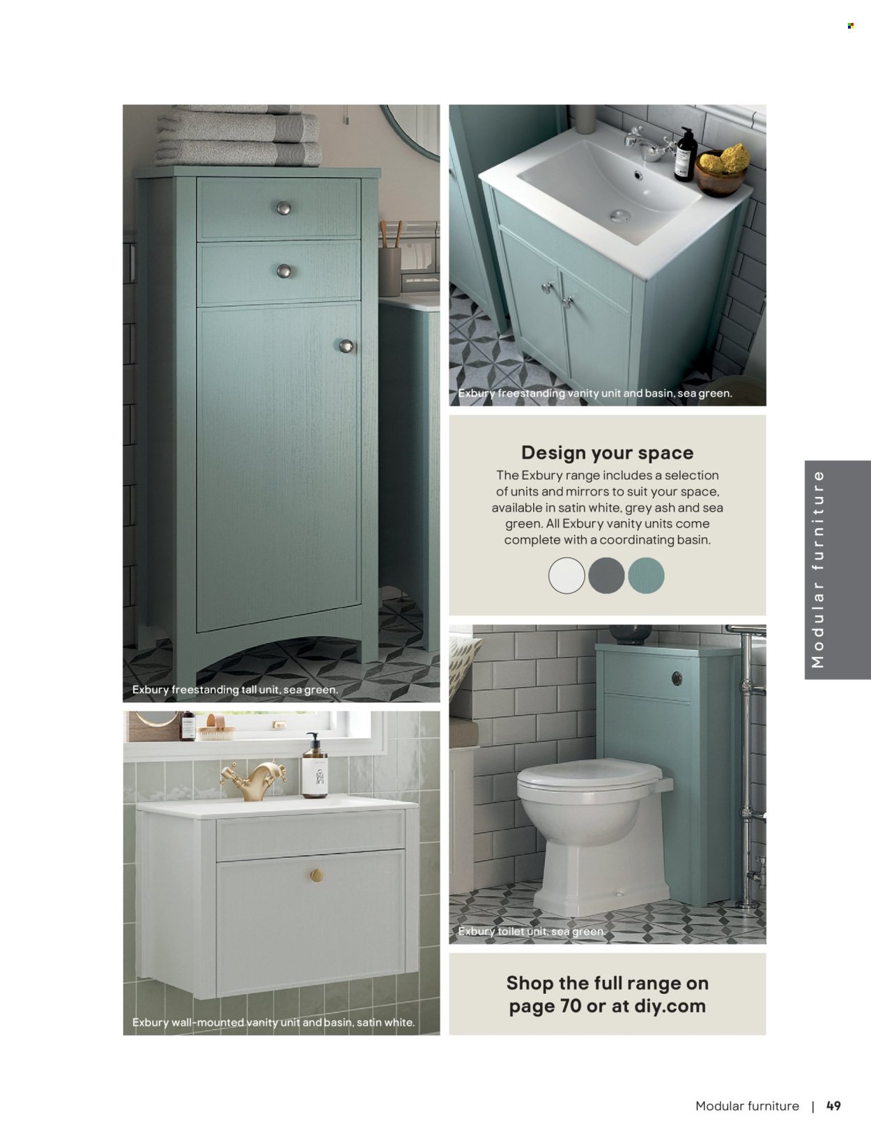B&Q offer - Bathroom collections