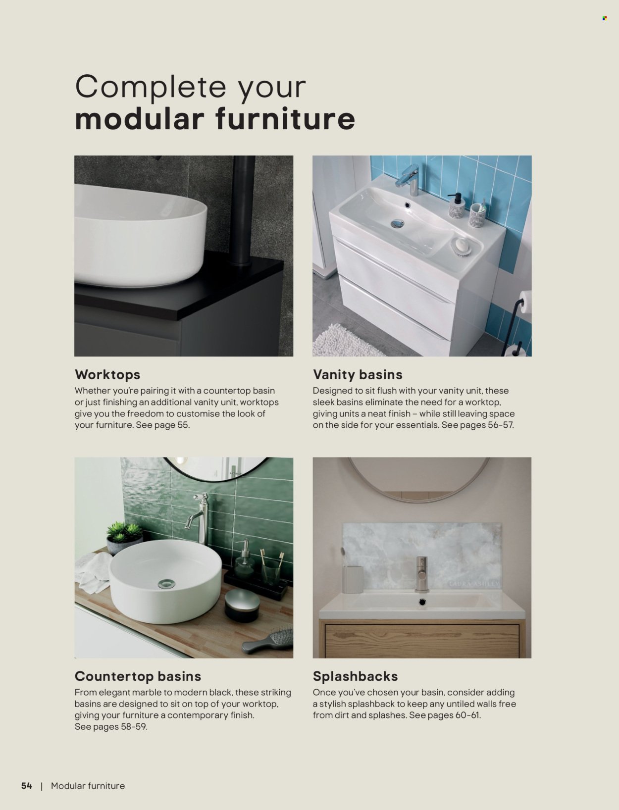 B&Q offer - Bathroom collections