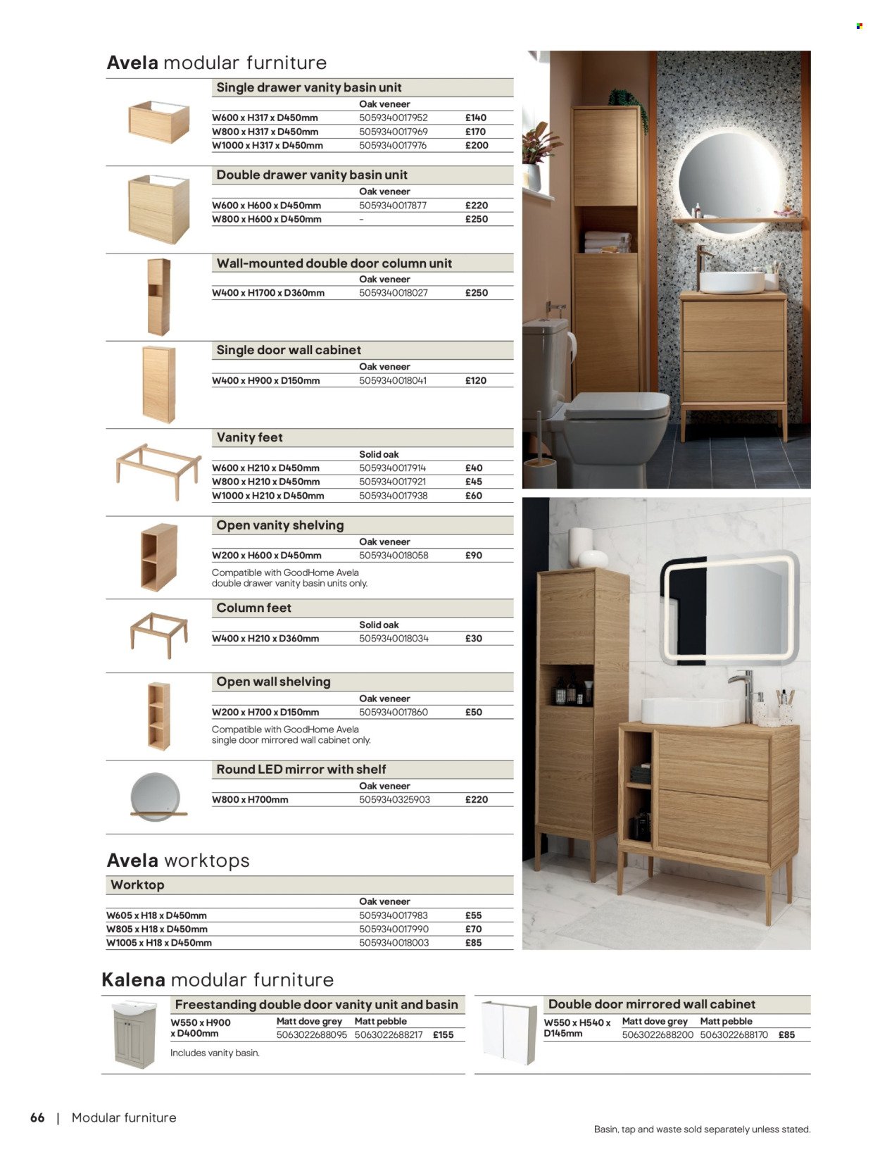B&Q offer - Bathroom collections