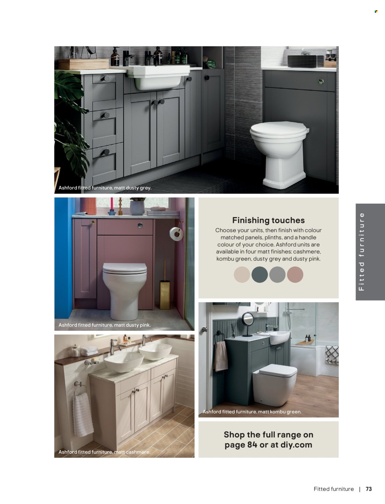 B&Q offer - Bathroom collections