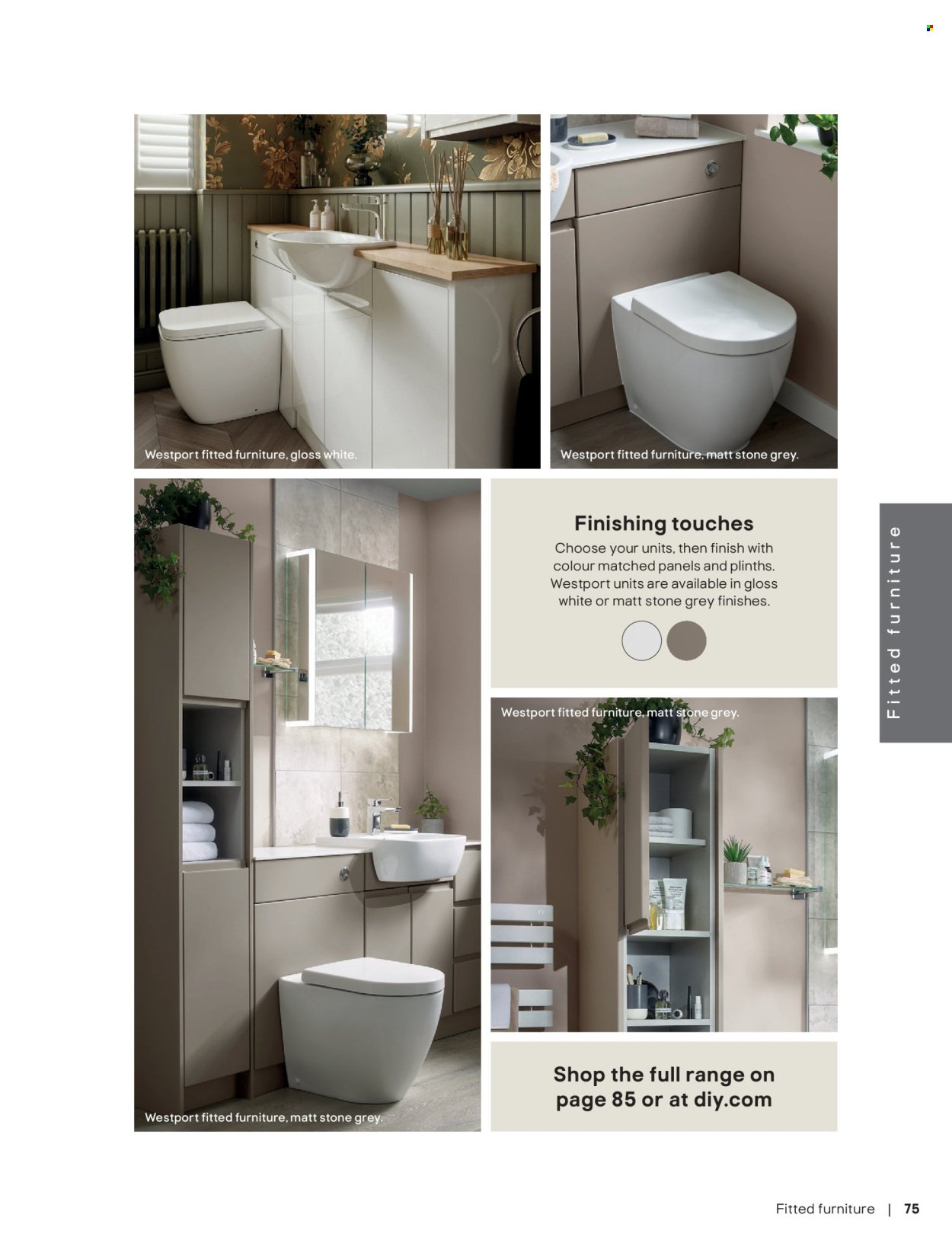 B&Q offer - Bathroom collections