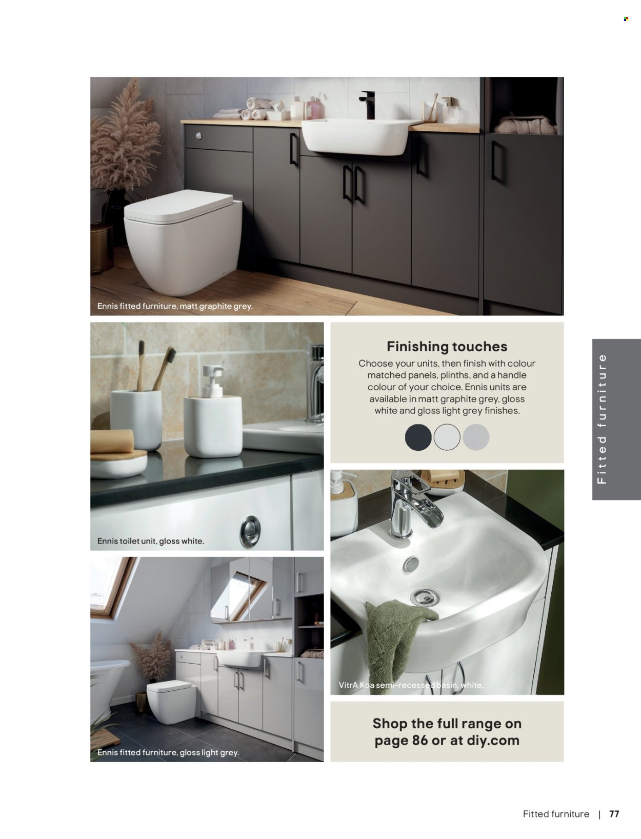 B&Q offer - Bathroom collections
