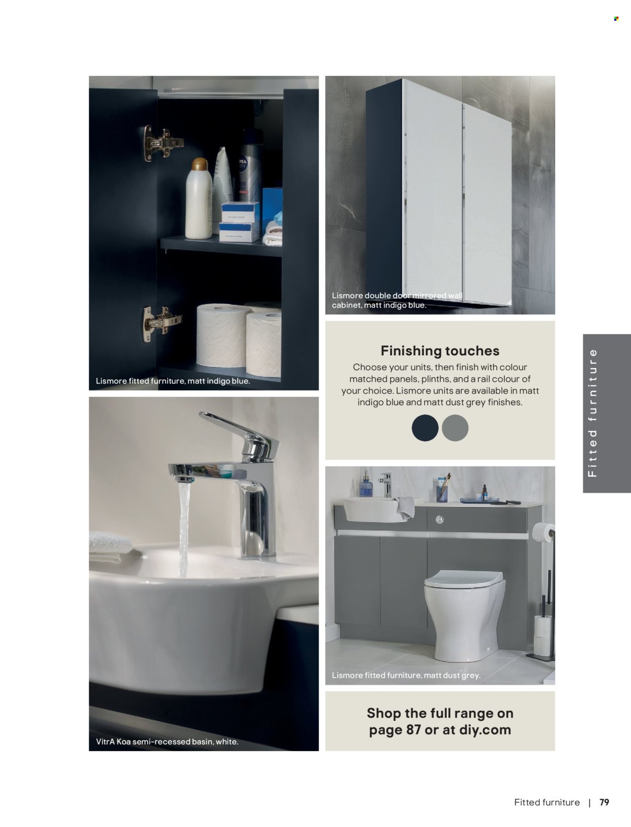 B&Q offer - Bathroom collections