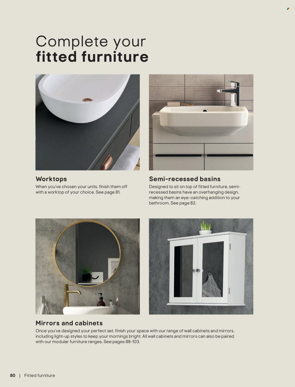B&Q offer - Bathroom collections