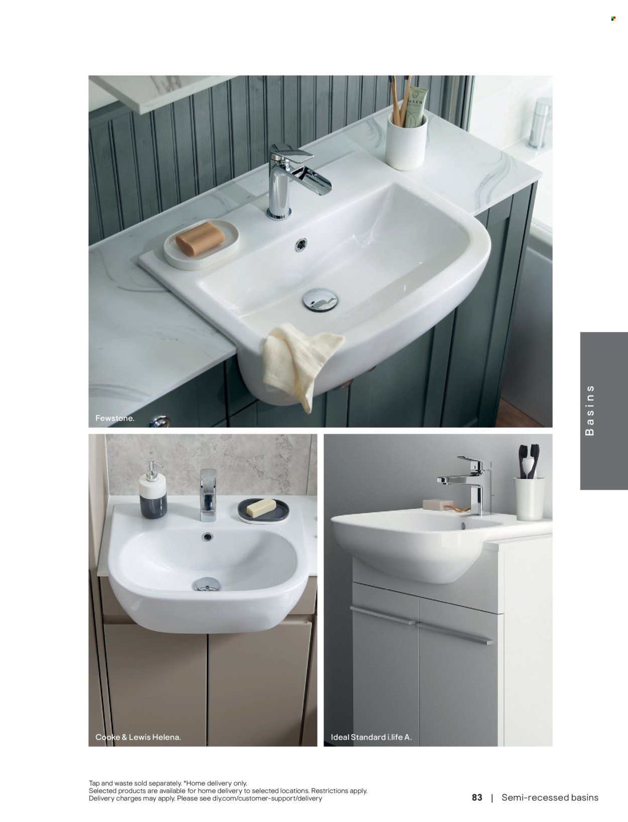 B&Q offer - Bathroom collections
