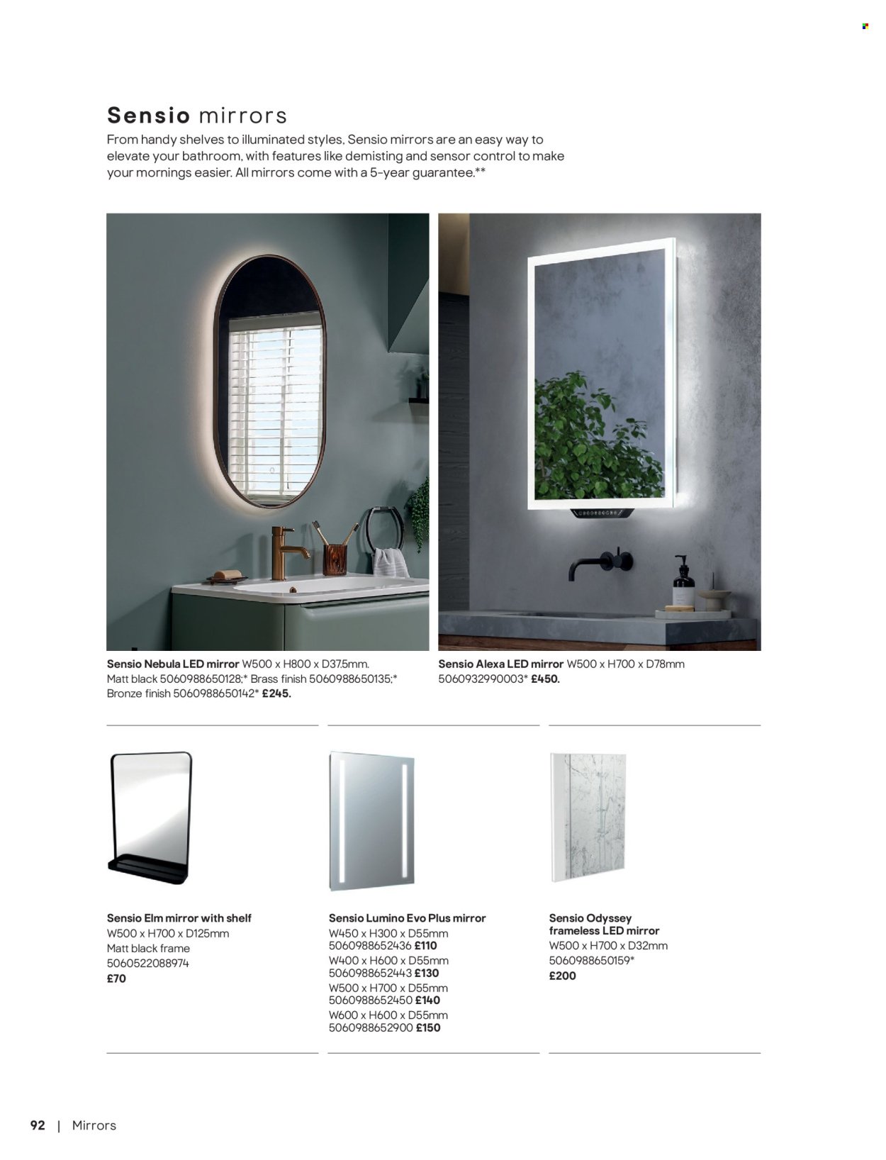 B&Q offer - Bathroom collections