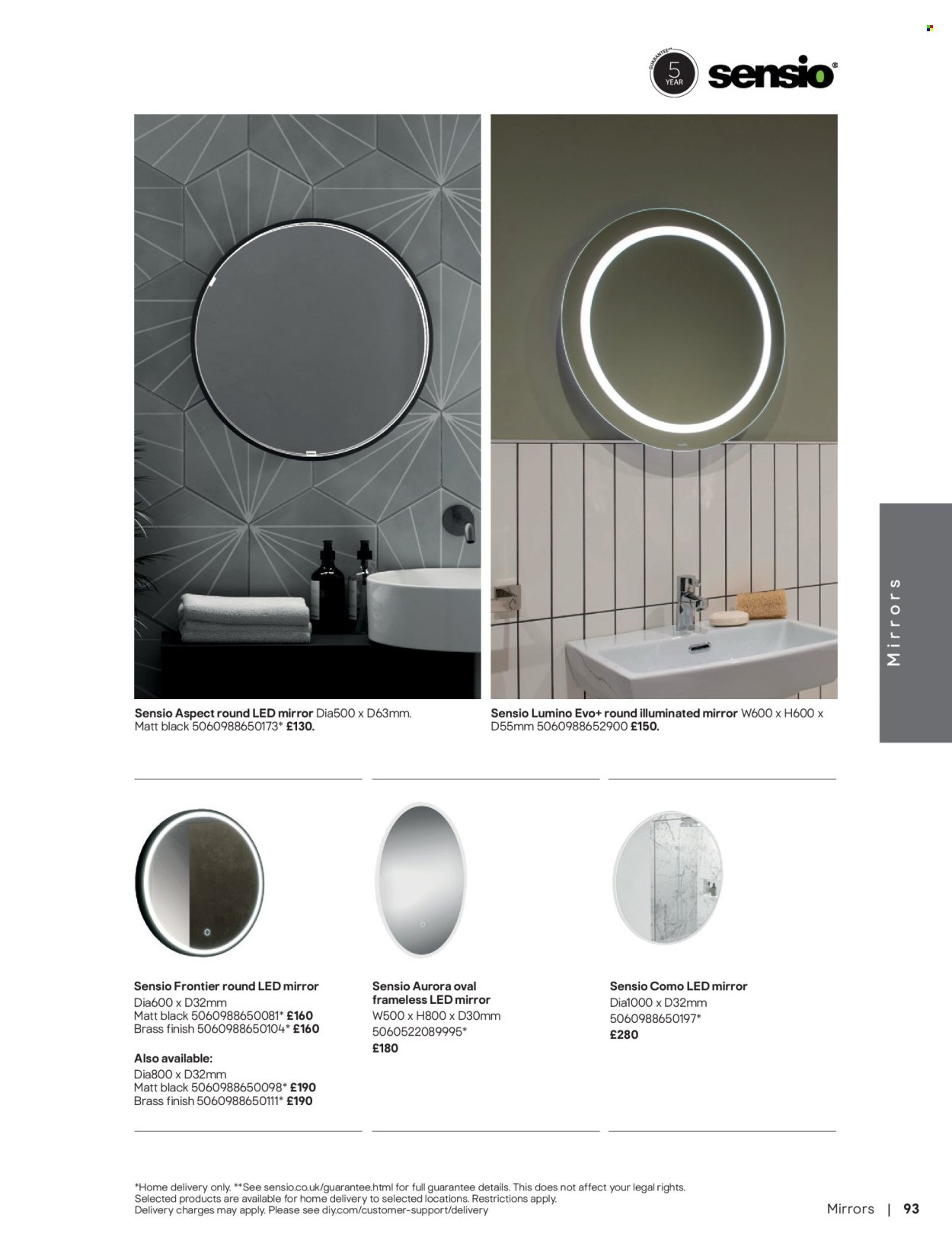 B&Q offer - Bathroom collections