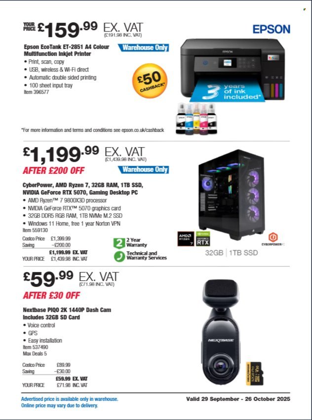 COSTCO offer - From 29 Sept 2025 (2025-09-29 - 2025-10-26) | 5
