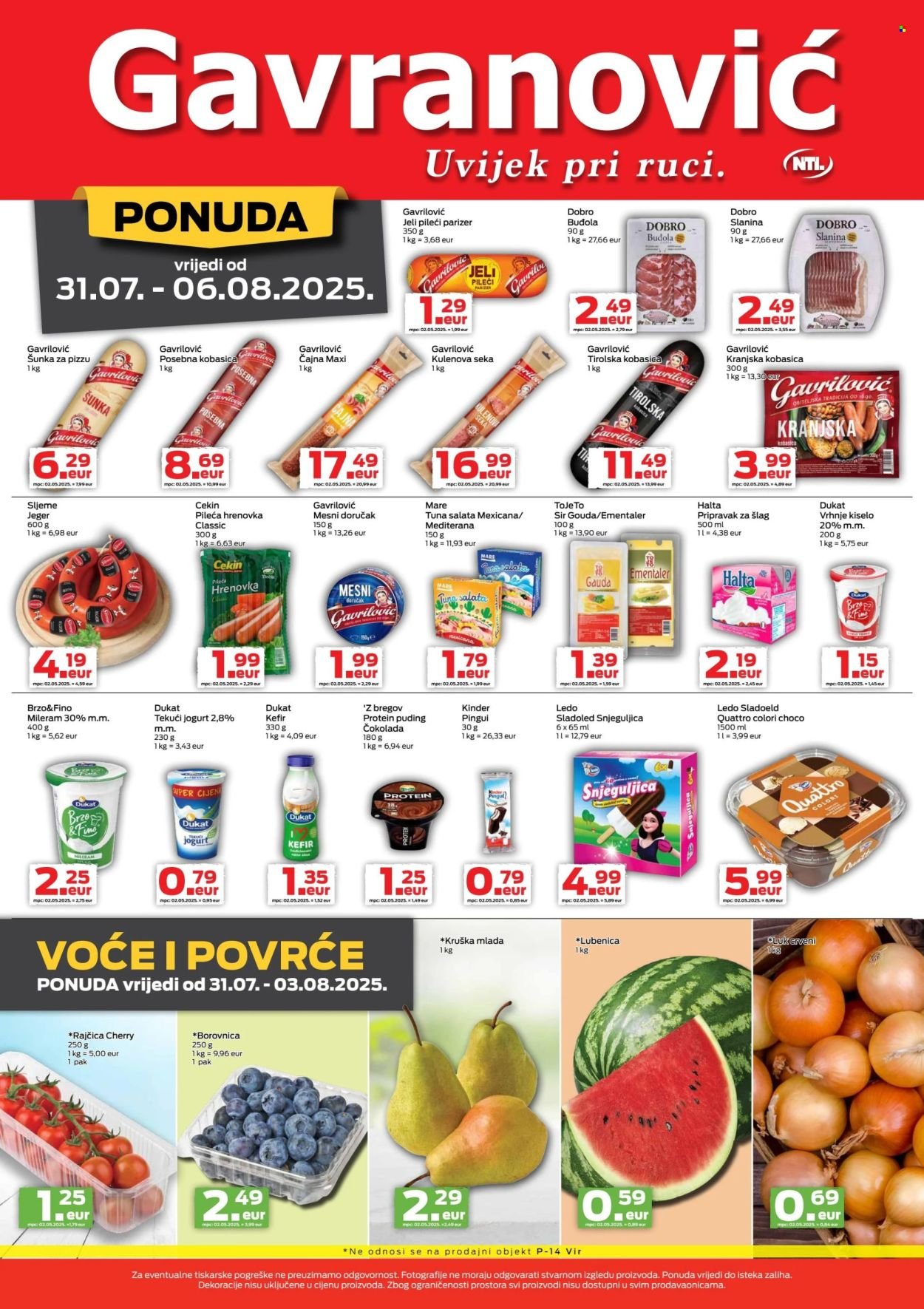 GAVRANOVIĆ katalog - Od četvrtka 31.07.2025.
