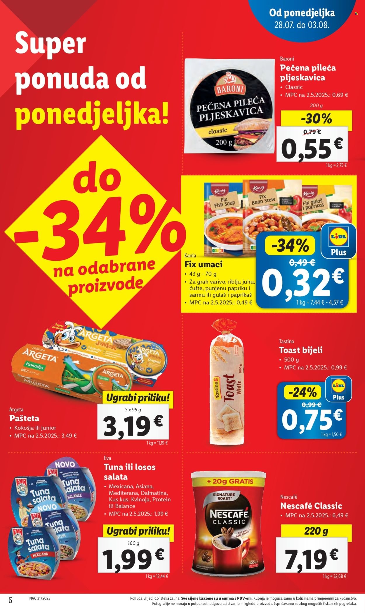 LIDL katalog - Od ponedeljka 28.07.2025.