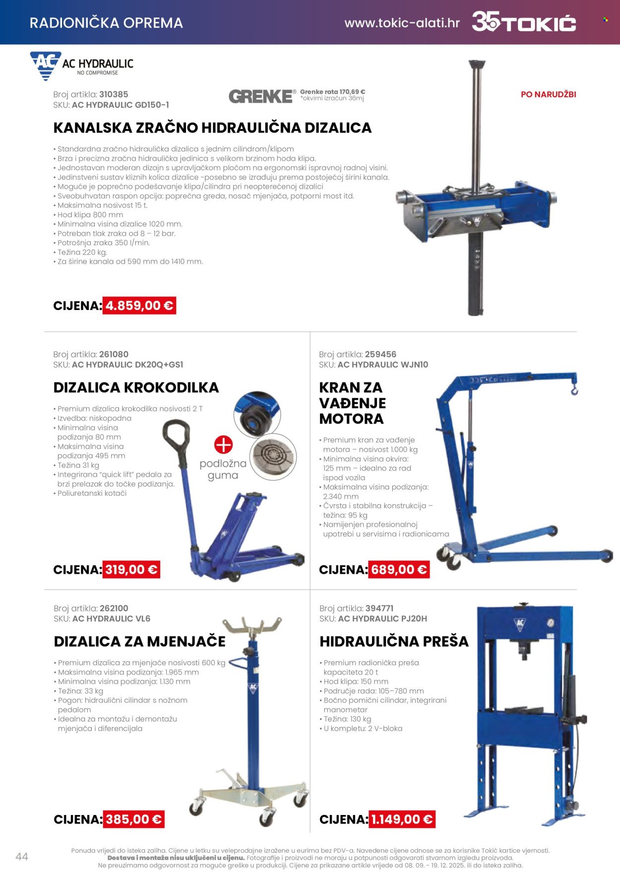 TOKIĆ katalog - Akcija alata i servisne opreme