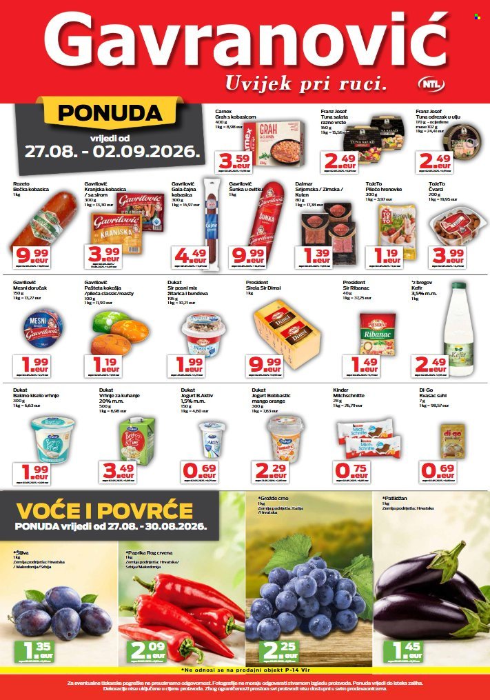 GAVRANOVIĆ katalog - Od četvrtka 27.08.2026.