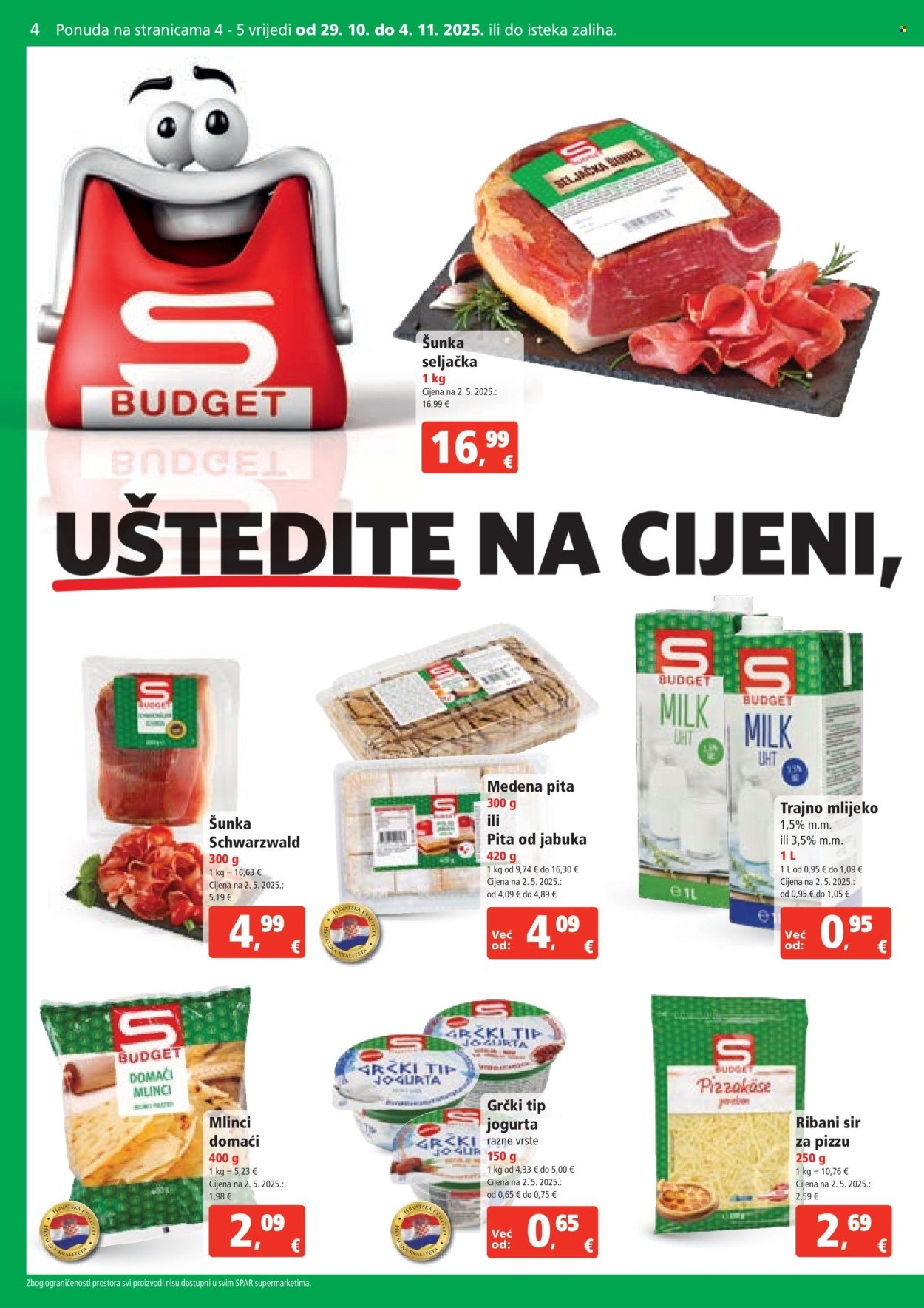 SPAR katalog - Od srijede 29.10.2025.