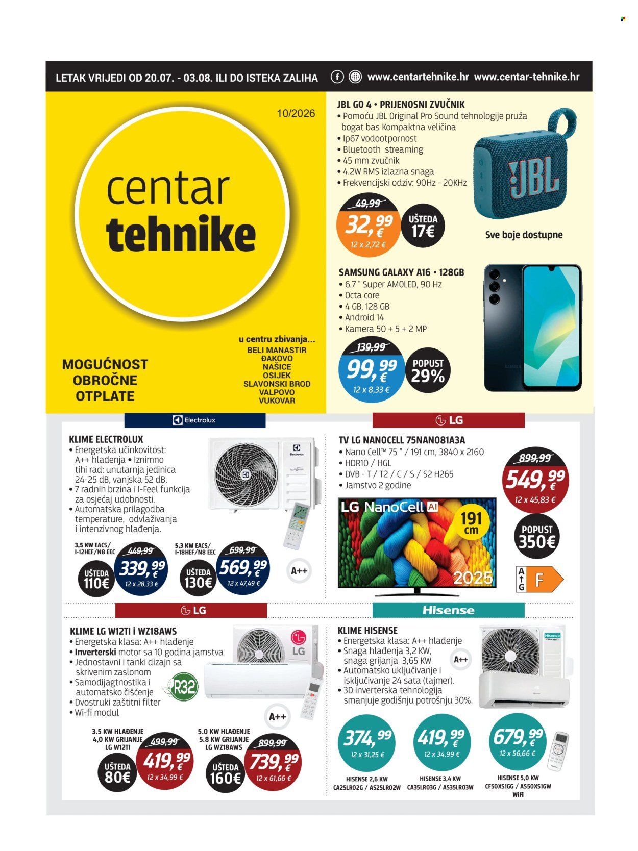 CENTAR TEHNIKE katalog - Od ponedeljka 20.07.2026.