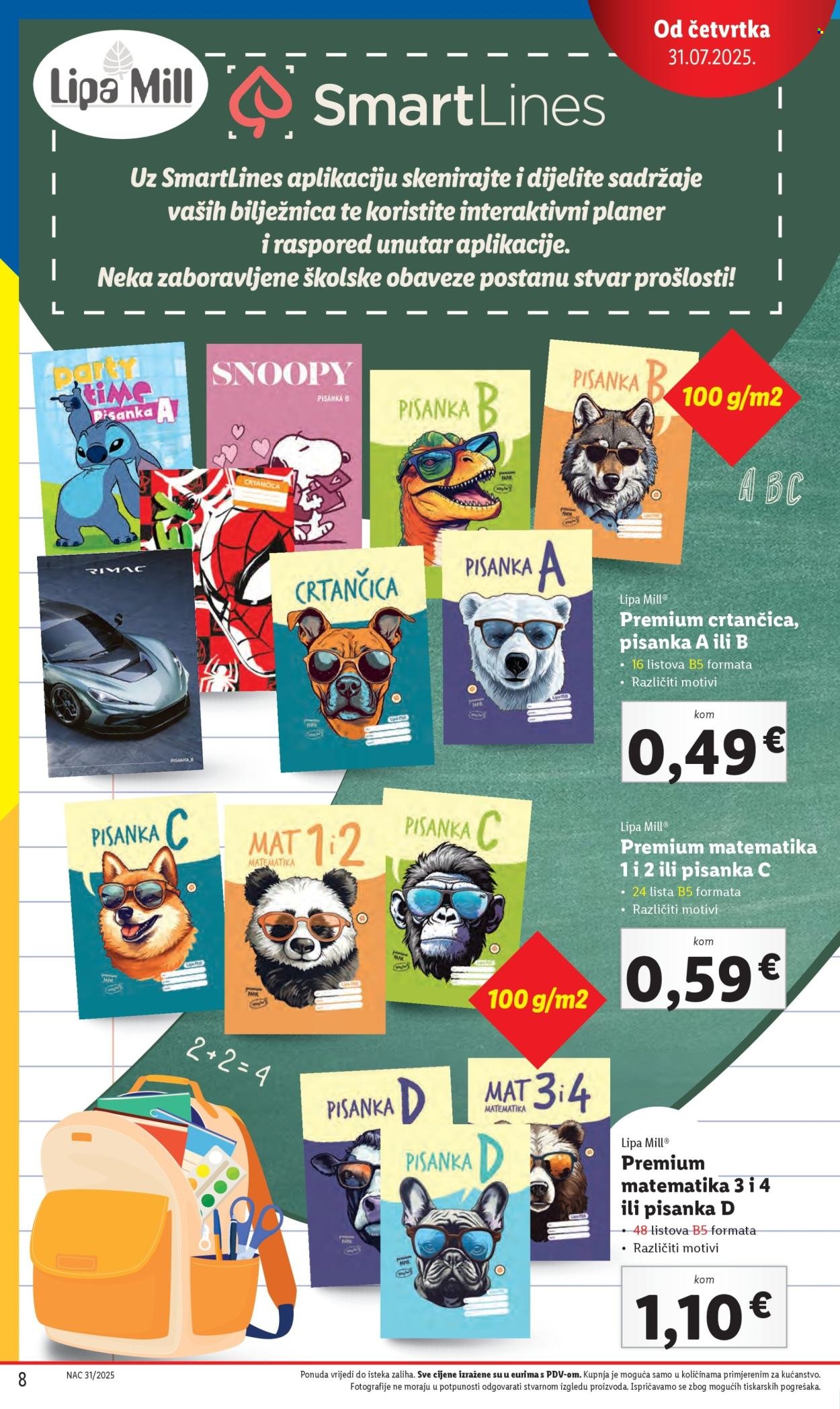 LIDL katalog - Pripremi se za novu školsku godinu