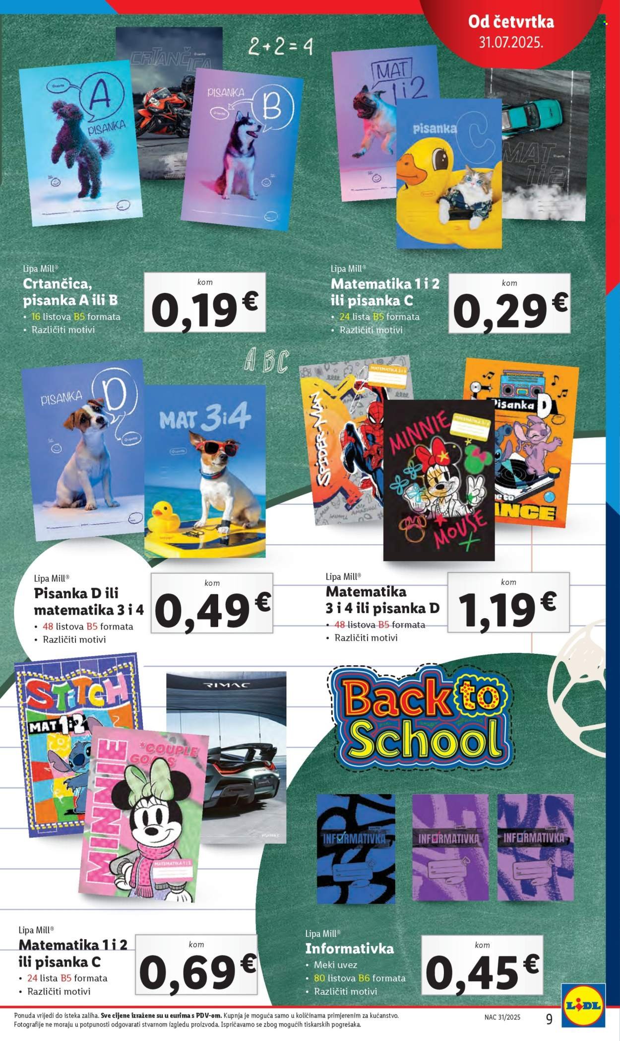 LIDL katalog - Pripremi se za novu školsku godinu