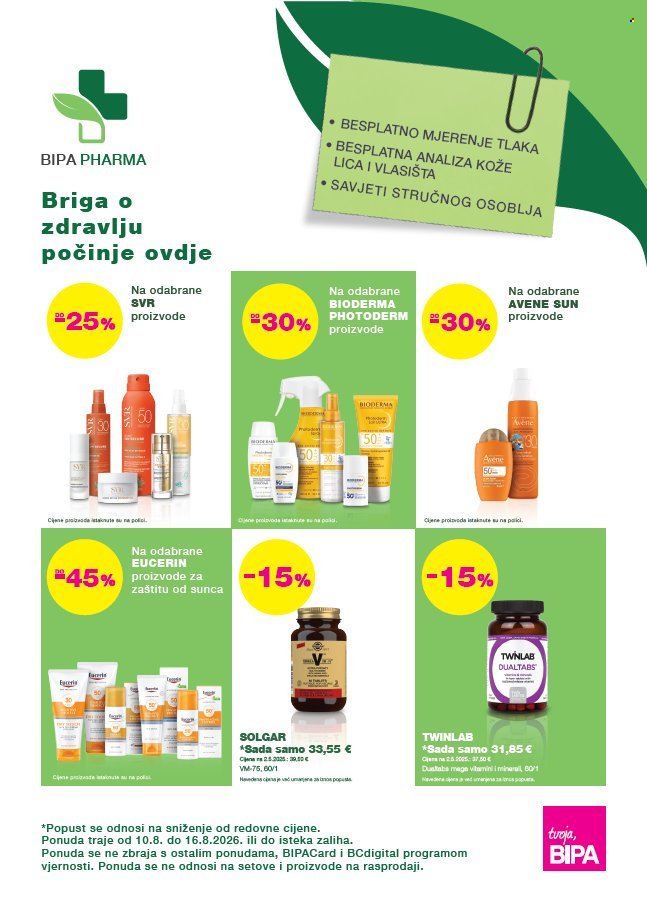 BIPA katalog - Od ponedeljka 10.08.2026.