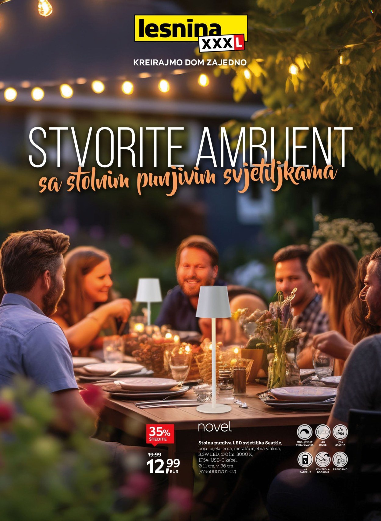 LESNINA katalog - Stvorite ambijent sa stolnim punjivim svjetiljkama