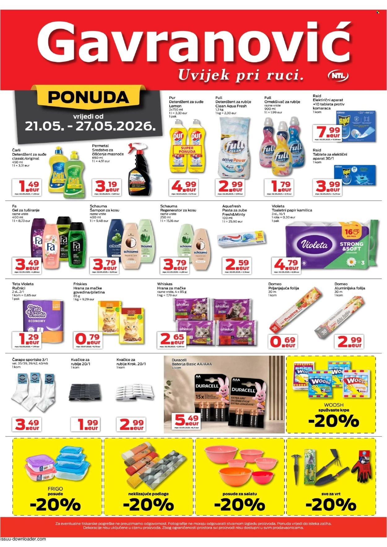 GAVRANOVIĆ katalog - Od četvrtka 21.05.2026.