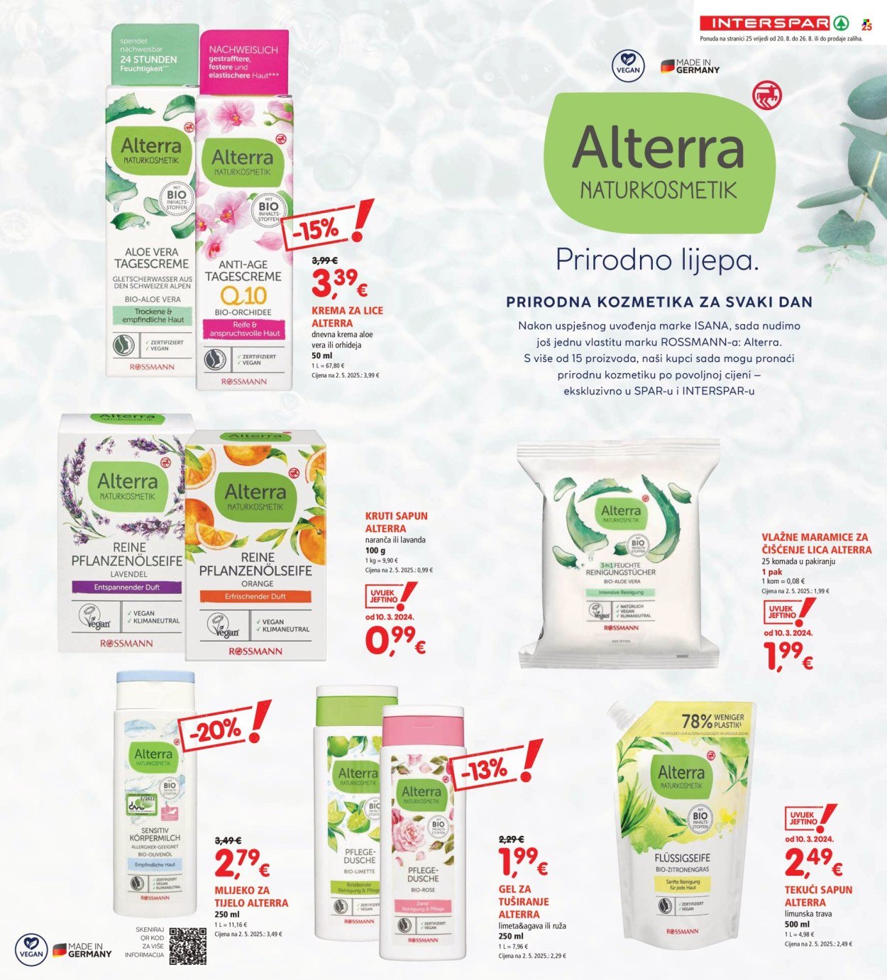 INTERSPAR katalog - Od srijede 20.08.2025.