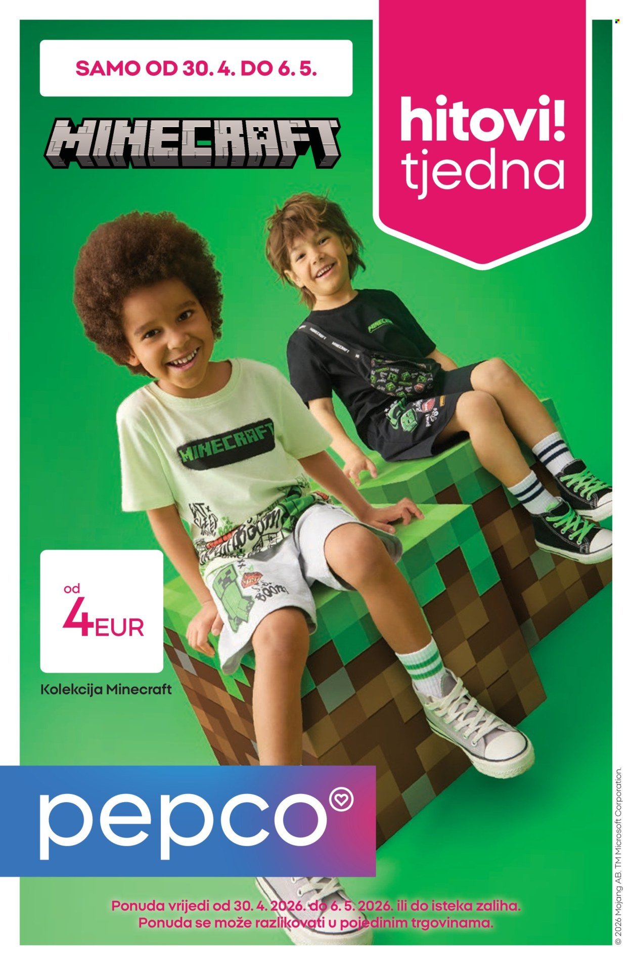 PEPCO katalog - Odjeća Minecraft