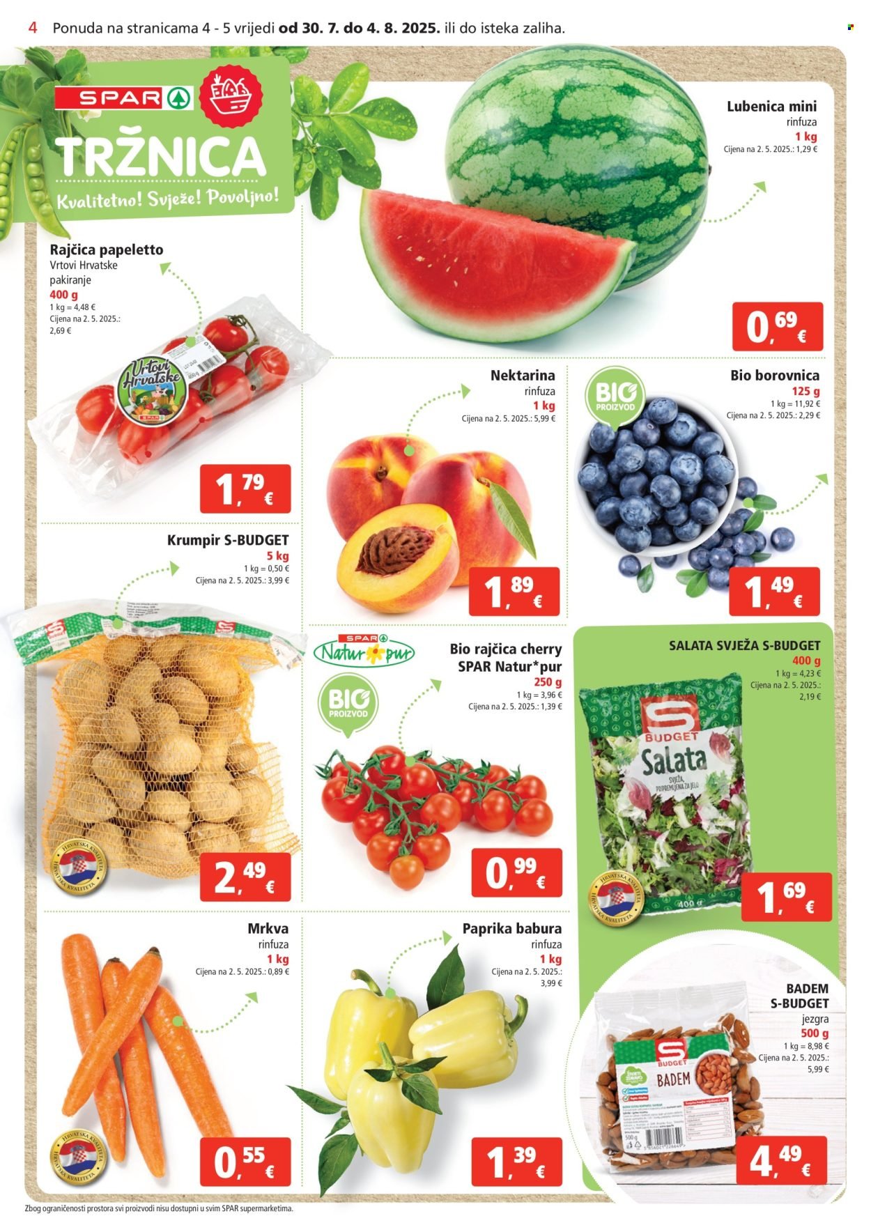 SPAR katalog - Od srijede 30.07.2025.