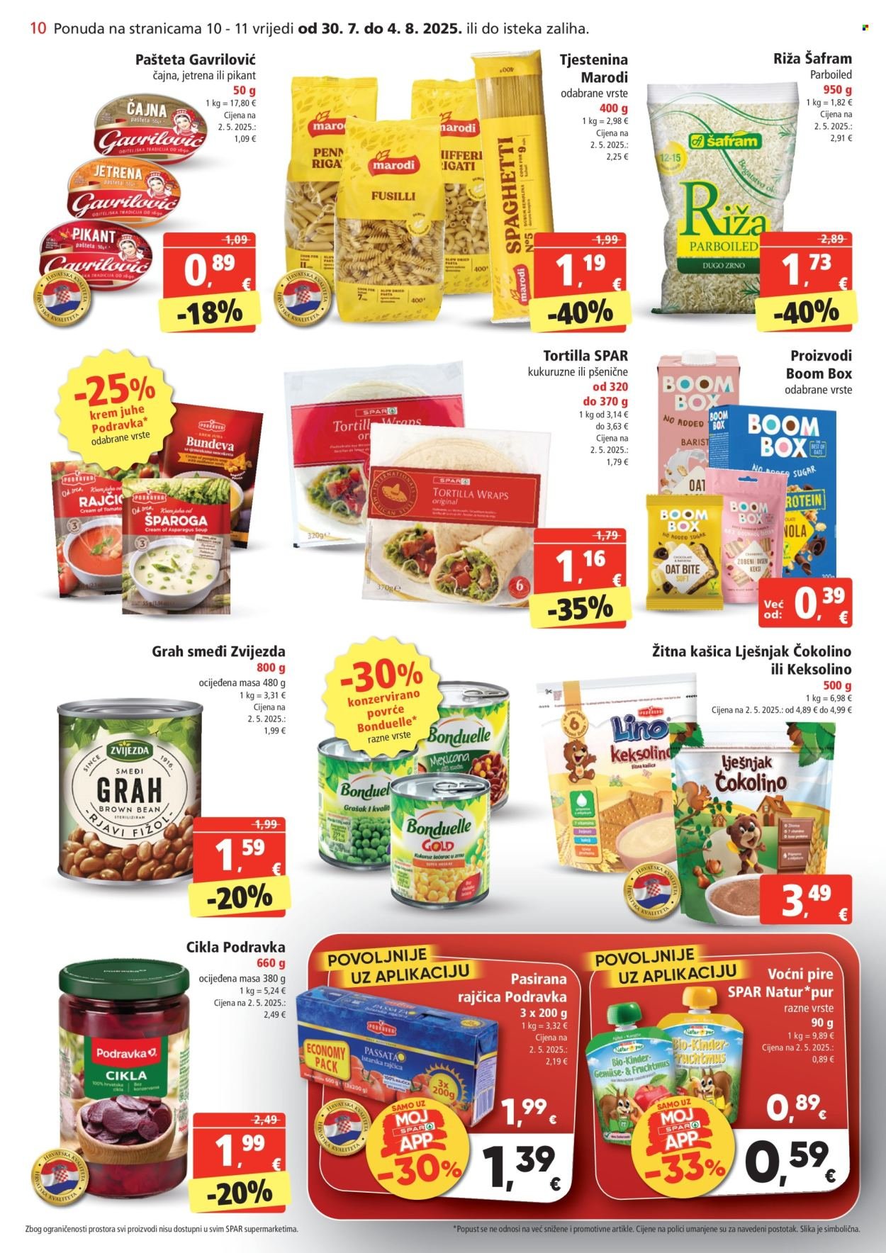 SPAR katalog - Od srijede 30.07.2025.