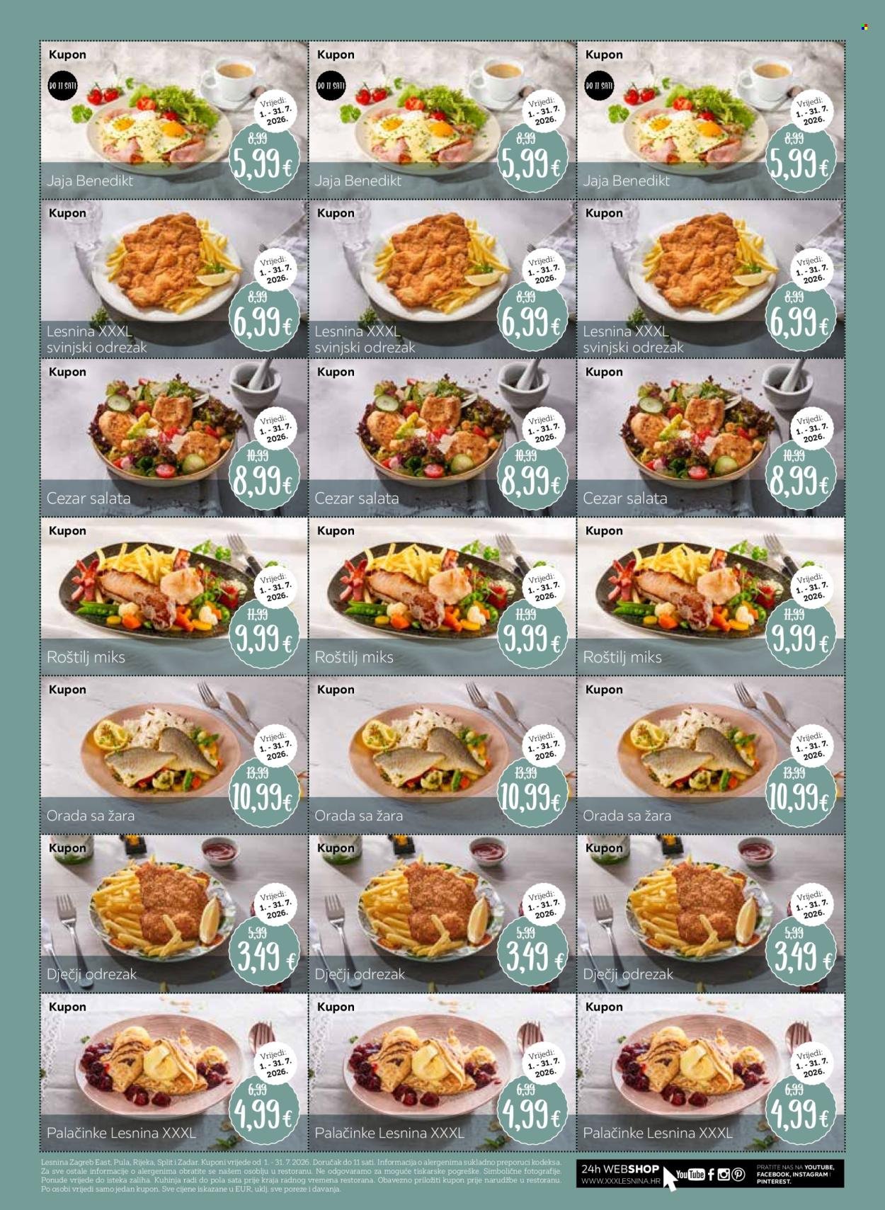 LESNINA katalog - Kuponi za restoran