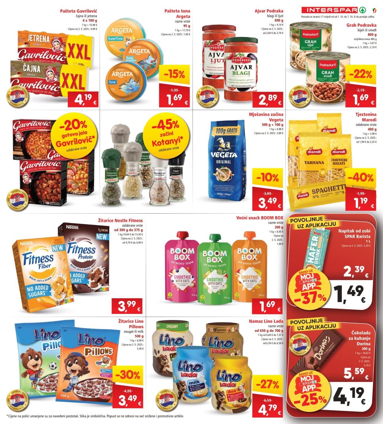 INTERSPAR katalog - Od srijede 01.10.2025.