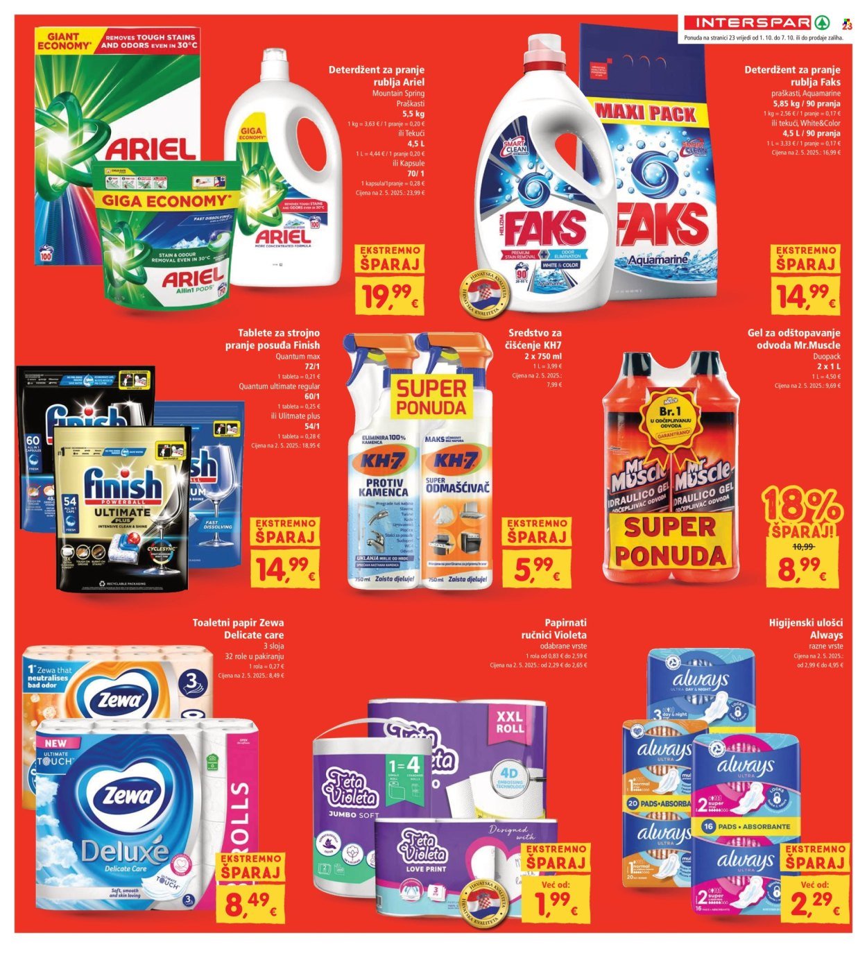 INTERSPAR katalog - Od srijede 01.10.2025.