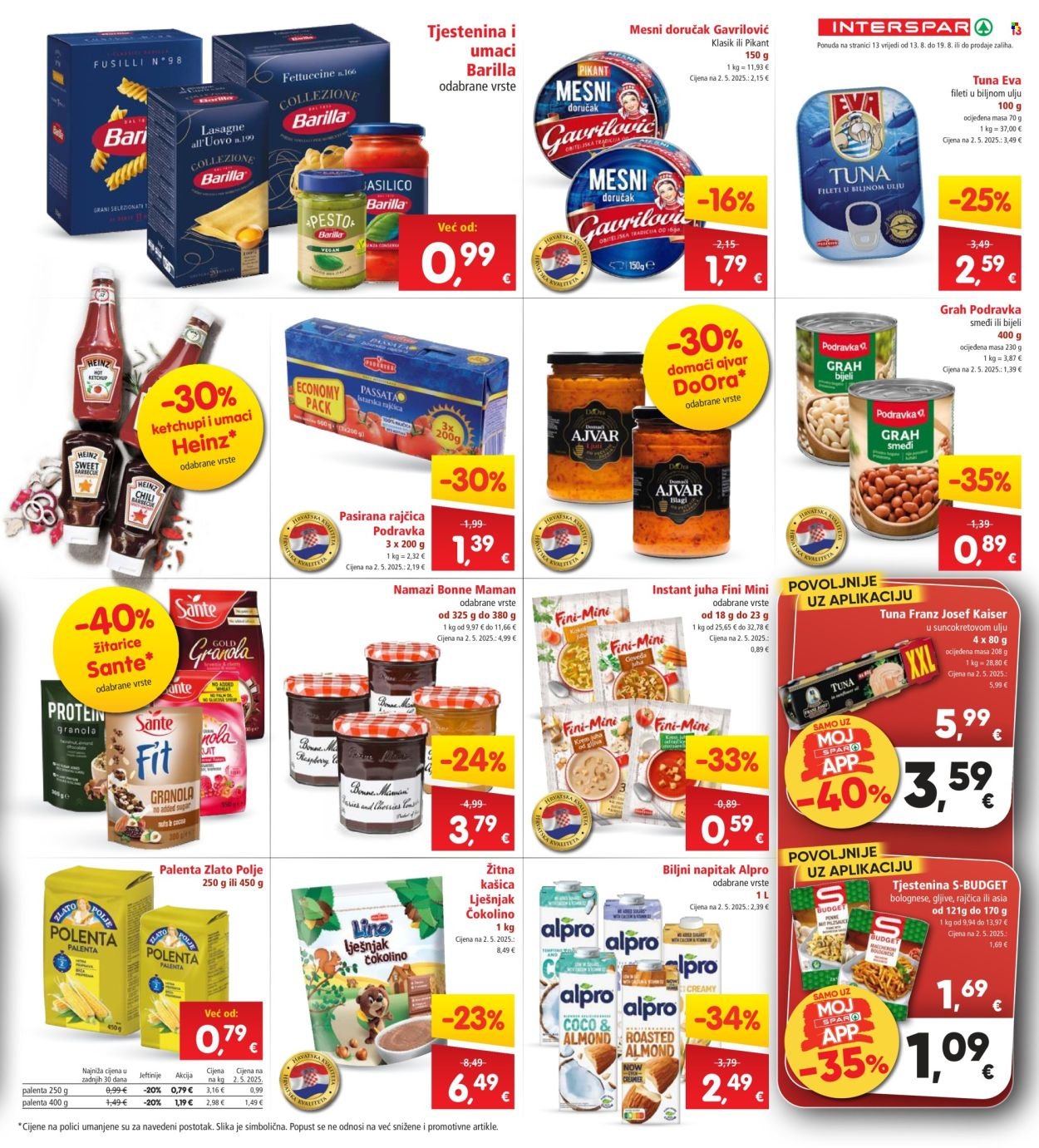 INTERSPAR katalog - Od srijede 13.08.2025.