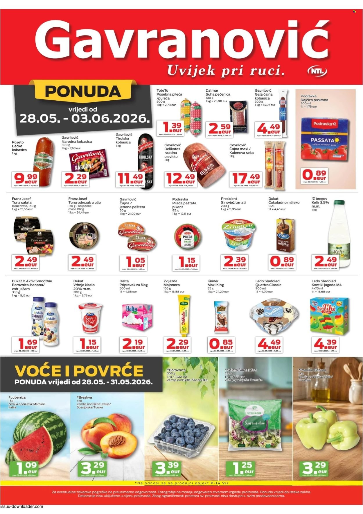 GAVRANOVIĆ katalog - Od četvrtka 28.05.2026.